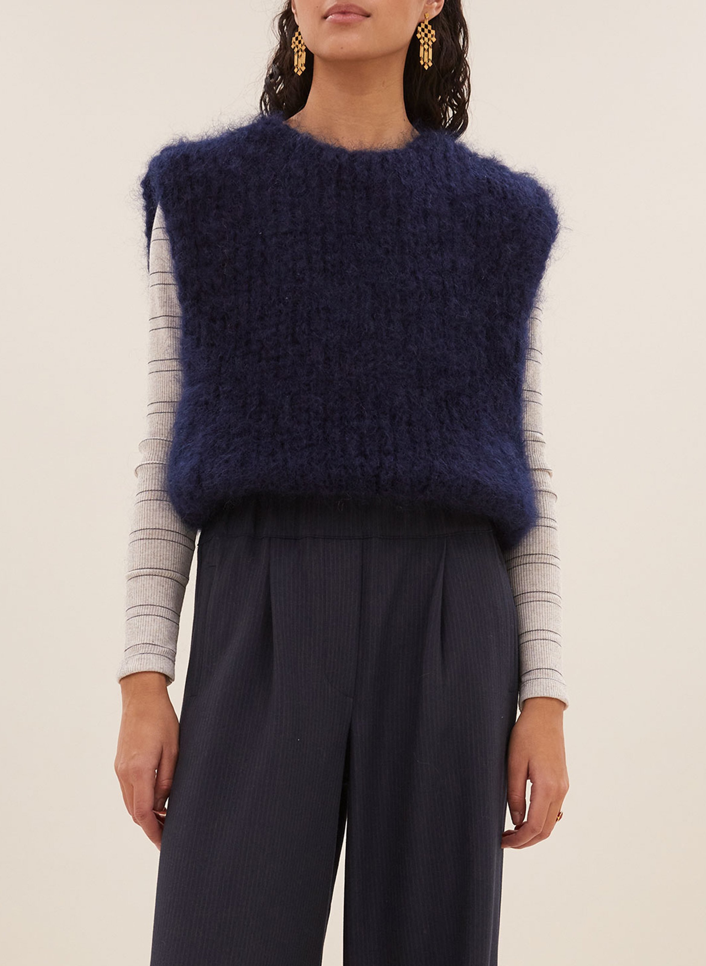 Ronde gebreide top BY BAR