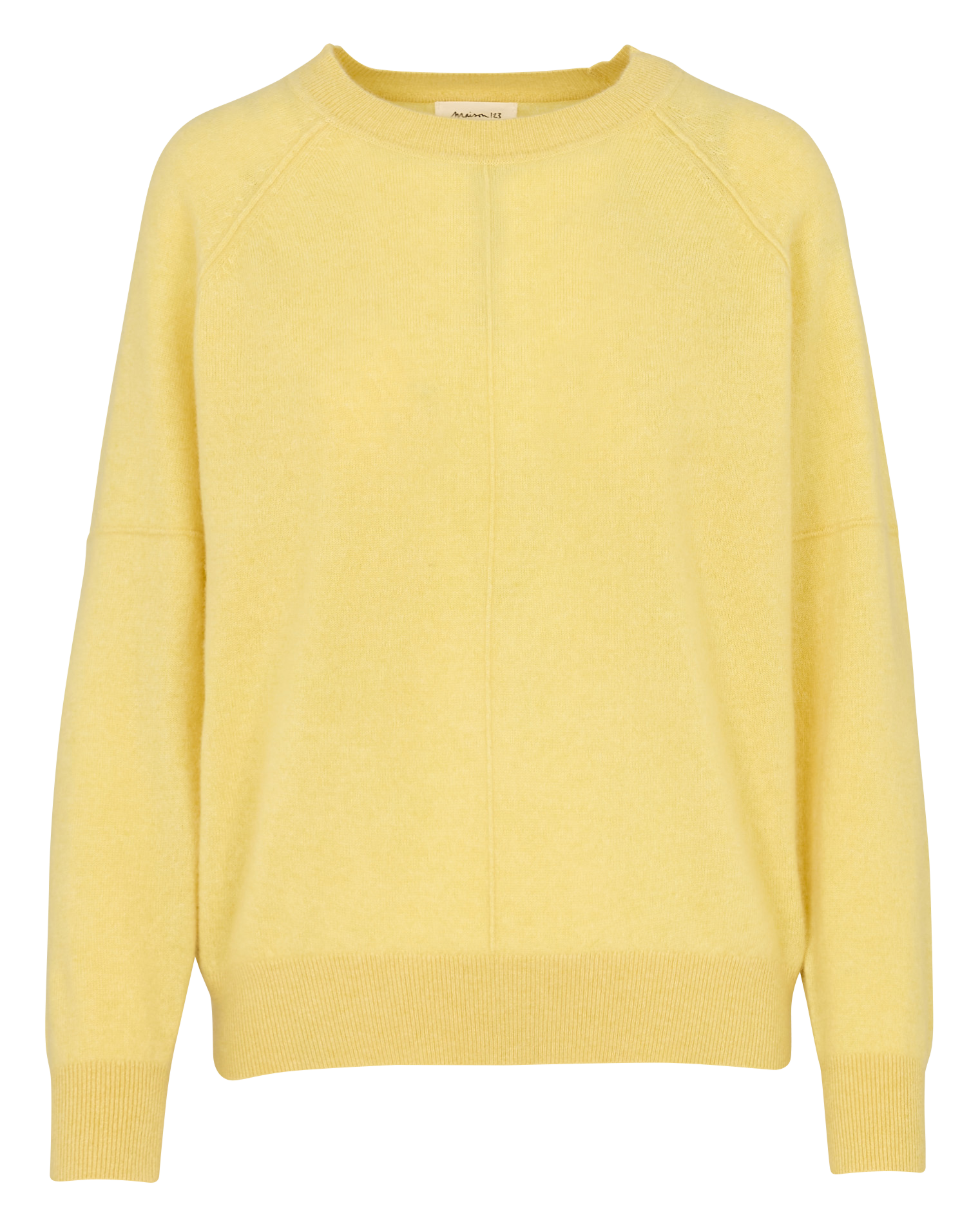 Belted cashmere sweater MAISON 123 Yellow