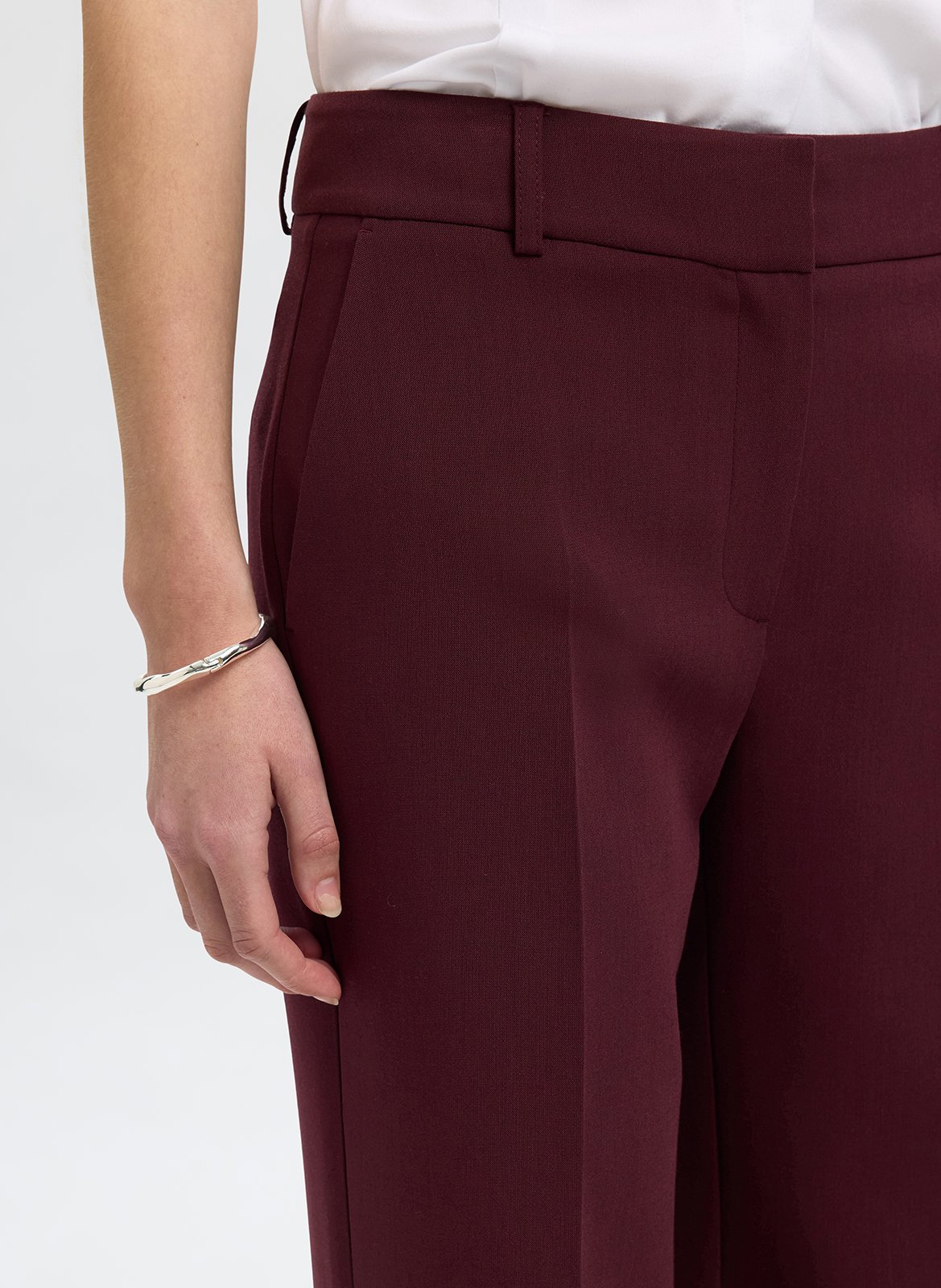 Pantalon droit SELECTED Prune