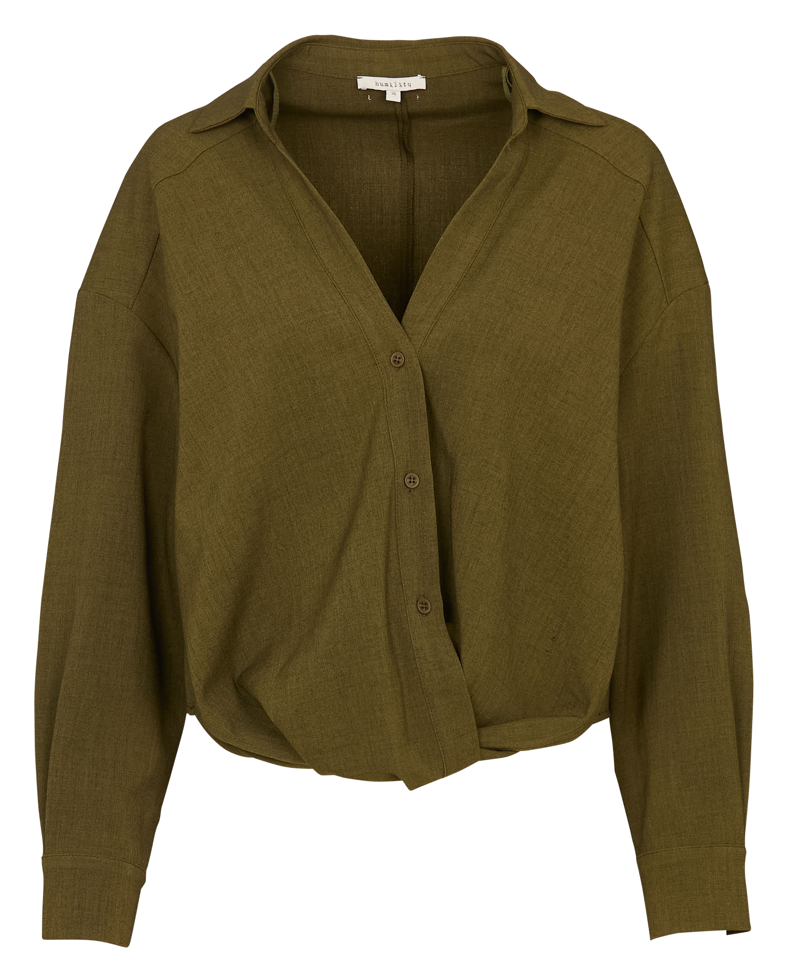 Chemise col V  HUMILITY Vert