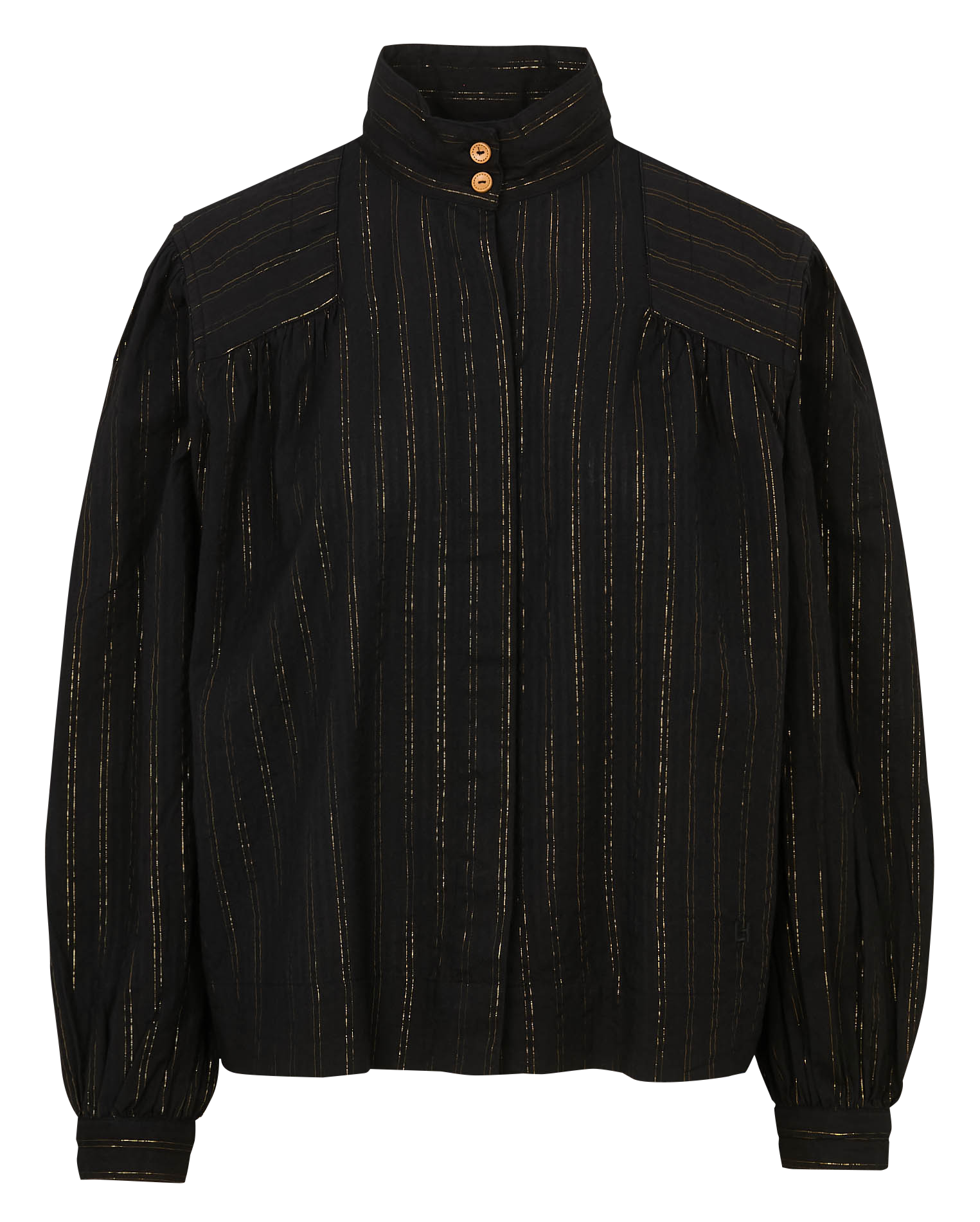 Gestreept overhemd LEON & HARPER Zwart