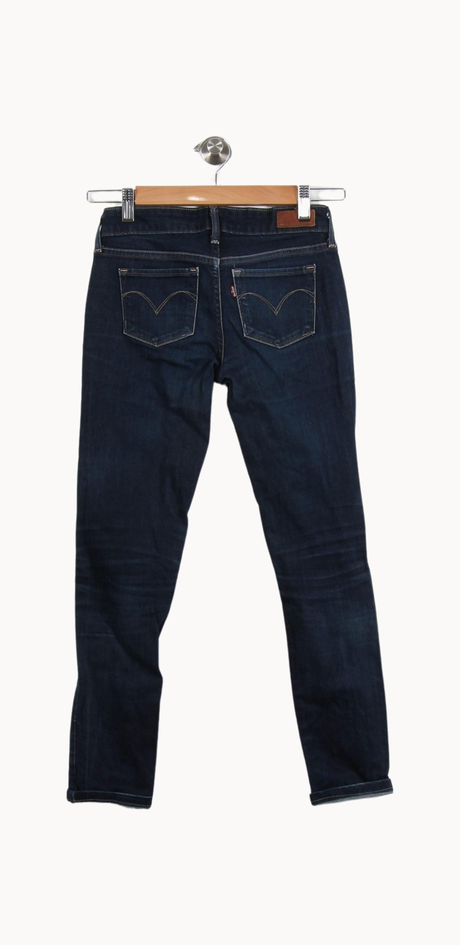Cropped slim jeans with studs LEVI'S - Seconde main Blue