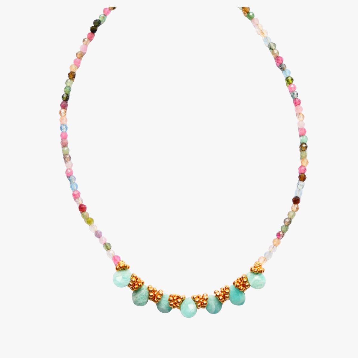Tourmaline necklace GINANDGER Multicolored