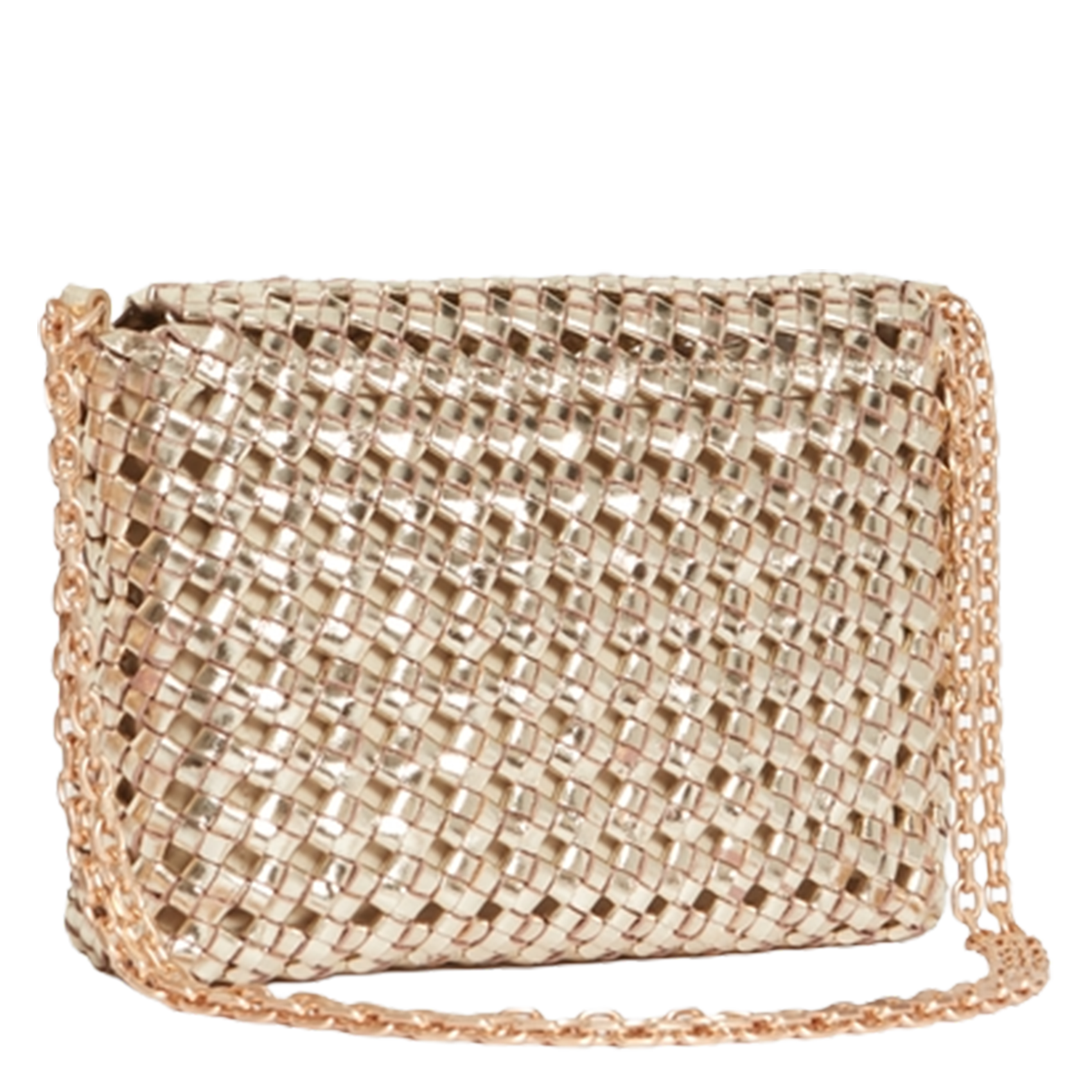 Braided leather shoulder bag VANESSA BRUNO Golden