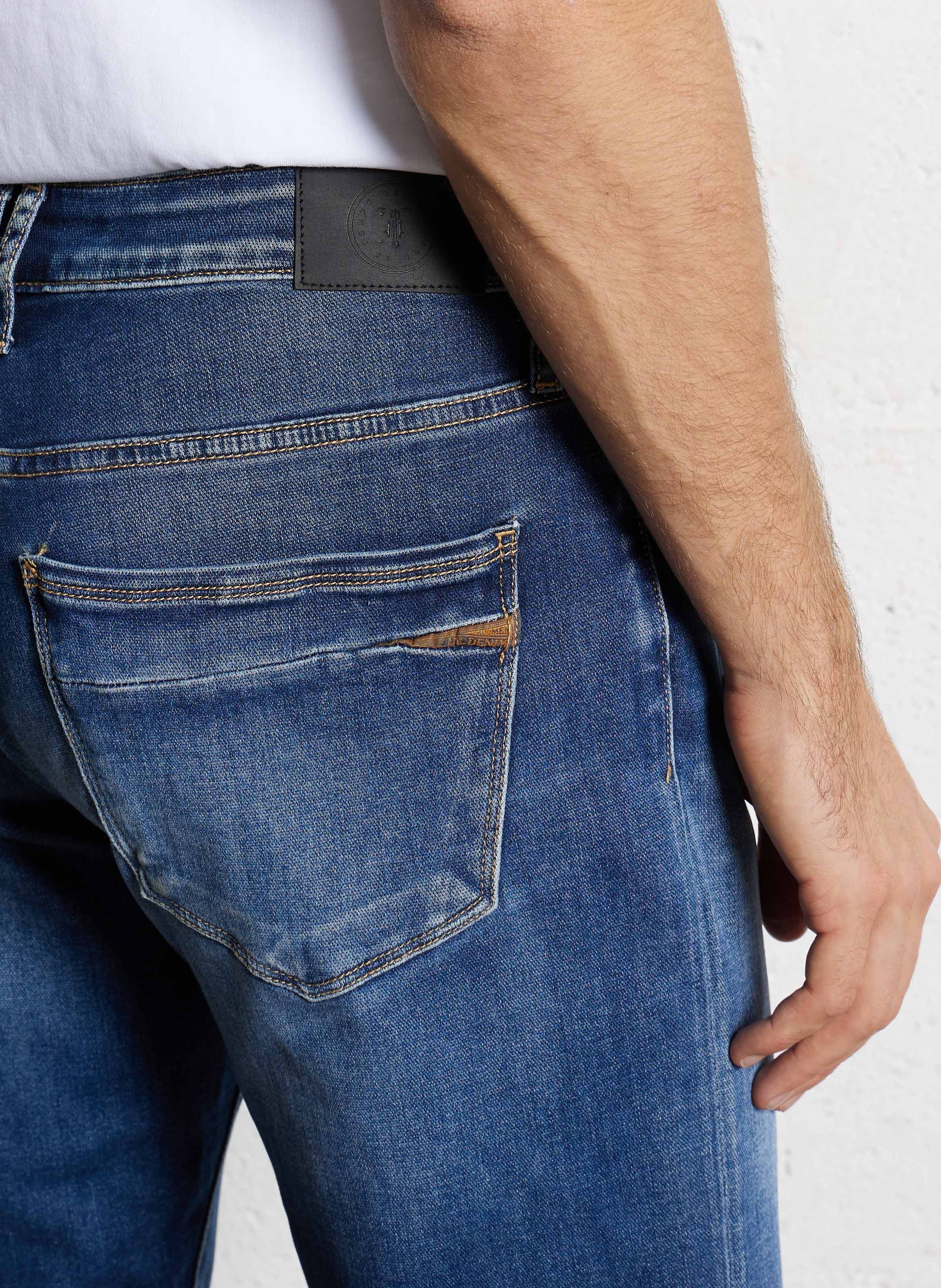 Cotton-blend straight jeans LE TEMPS DES CERISES Blue