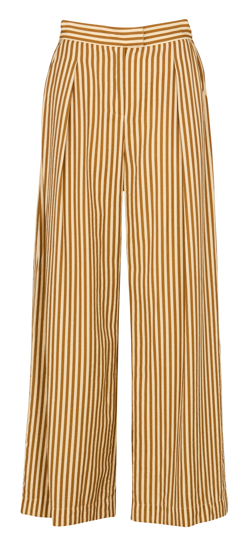 Hose - Gerader Schnitt mit Streifen  SUNCOO Beige