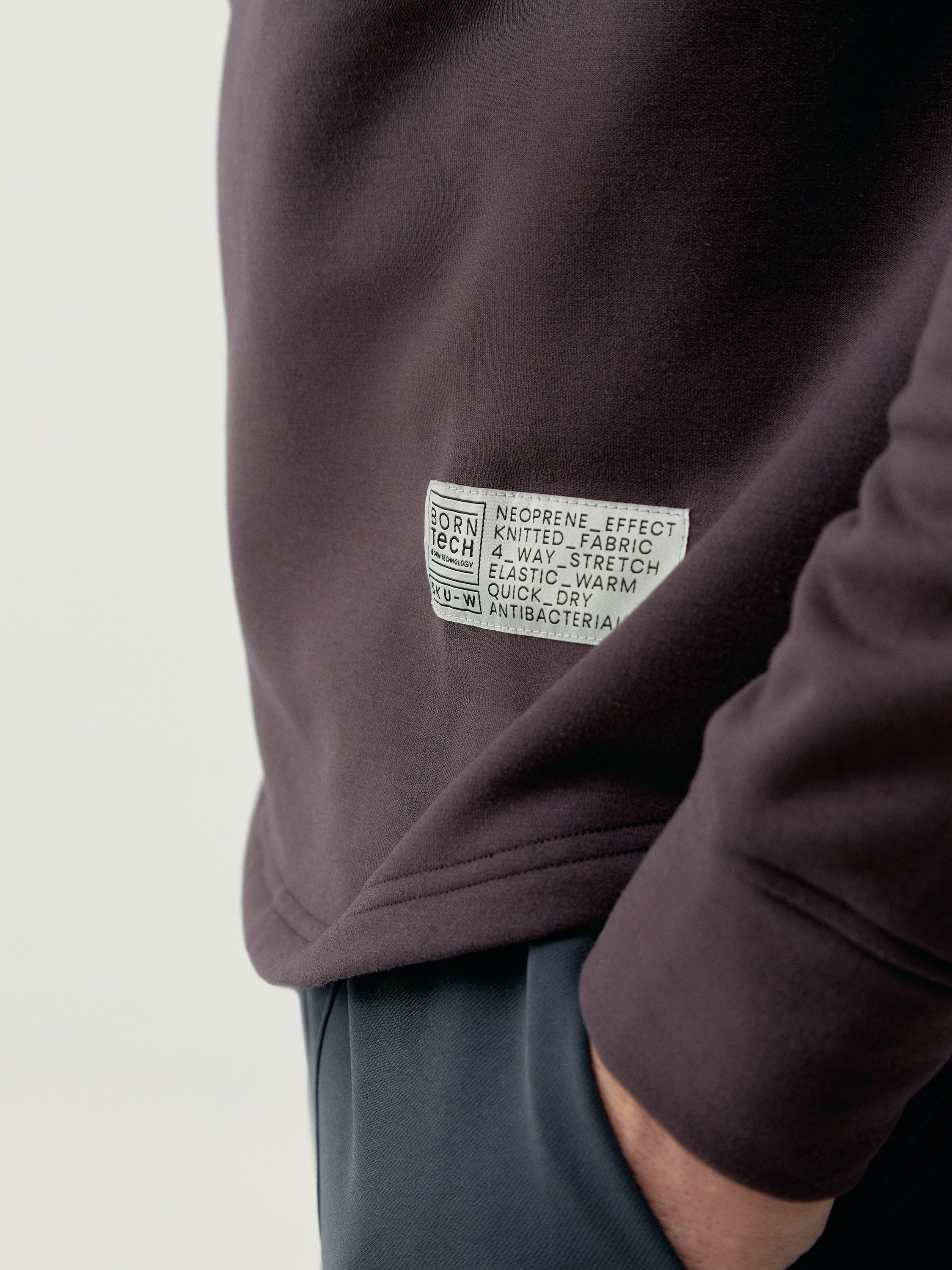 Hoodless sports sweatshirt performance ERIE BORN LIVING YOGA Red