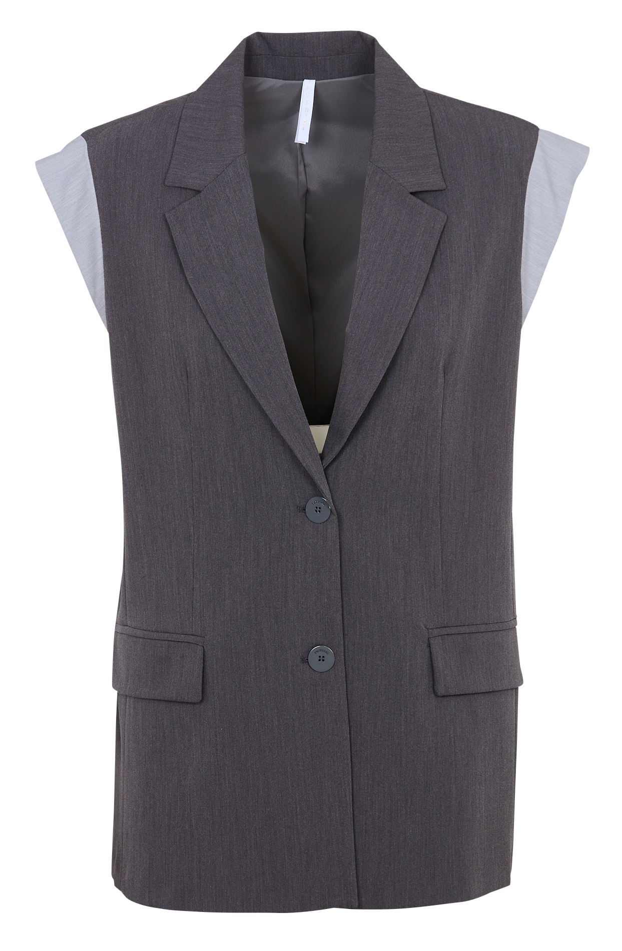 Recht gesneden blazer met kraag. IMPERIAL Grijs