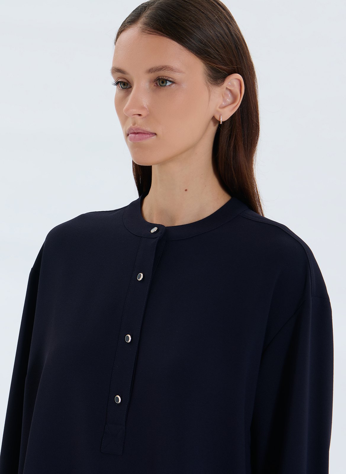 Mandarin-collar top ZAPA Blue