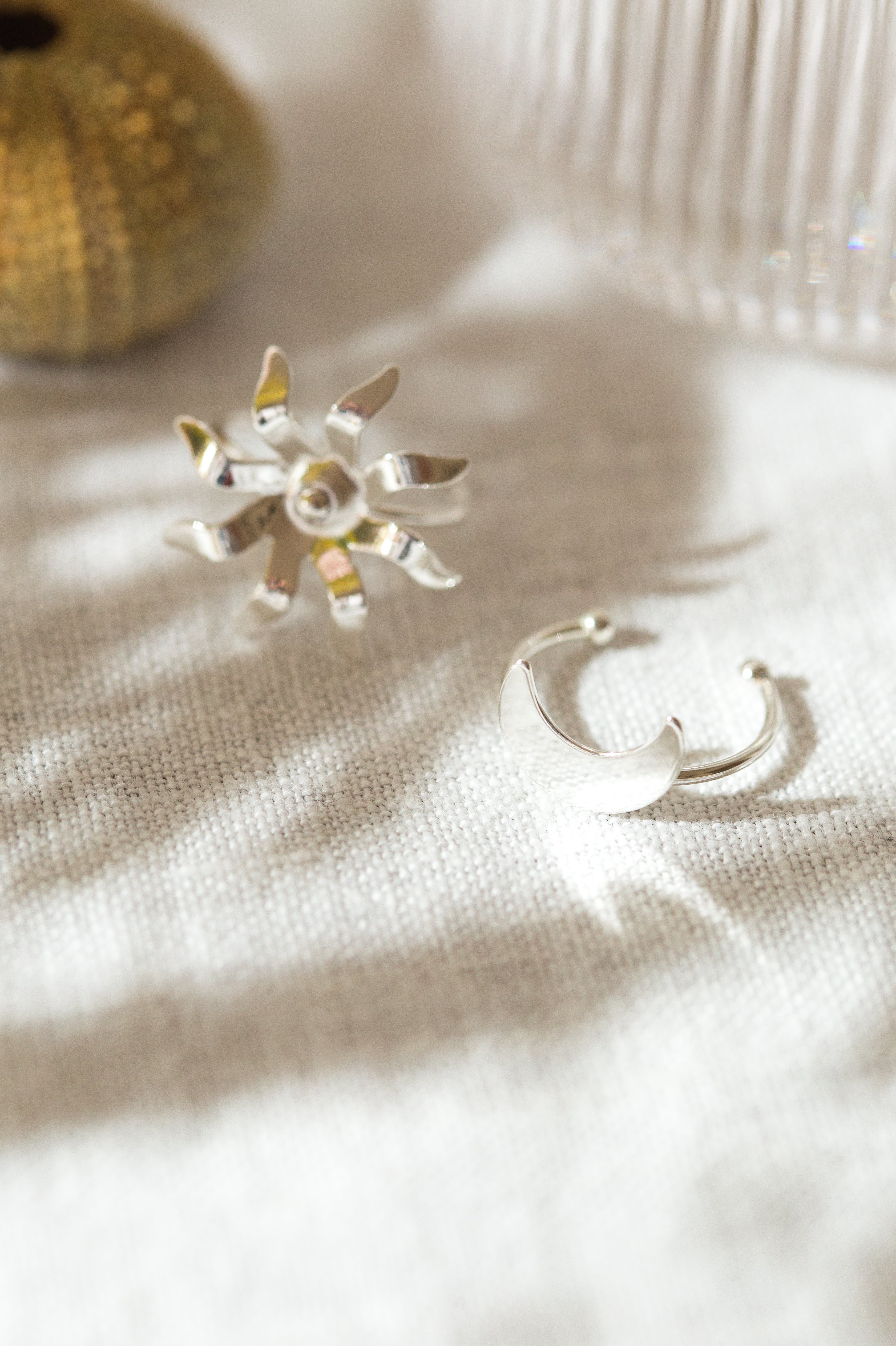 Gold-plated moon ring MONSIEUR SIMONE Silver