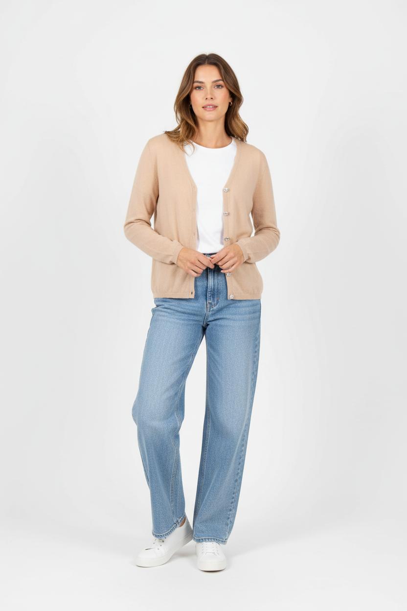 Cardigan TARA JARMON - Seconde Main Beige