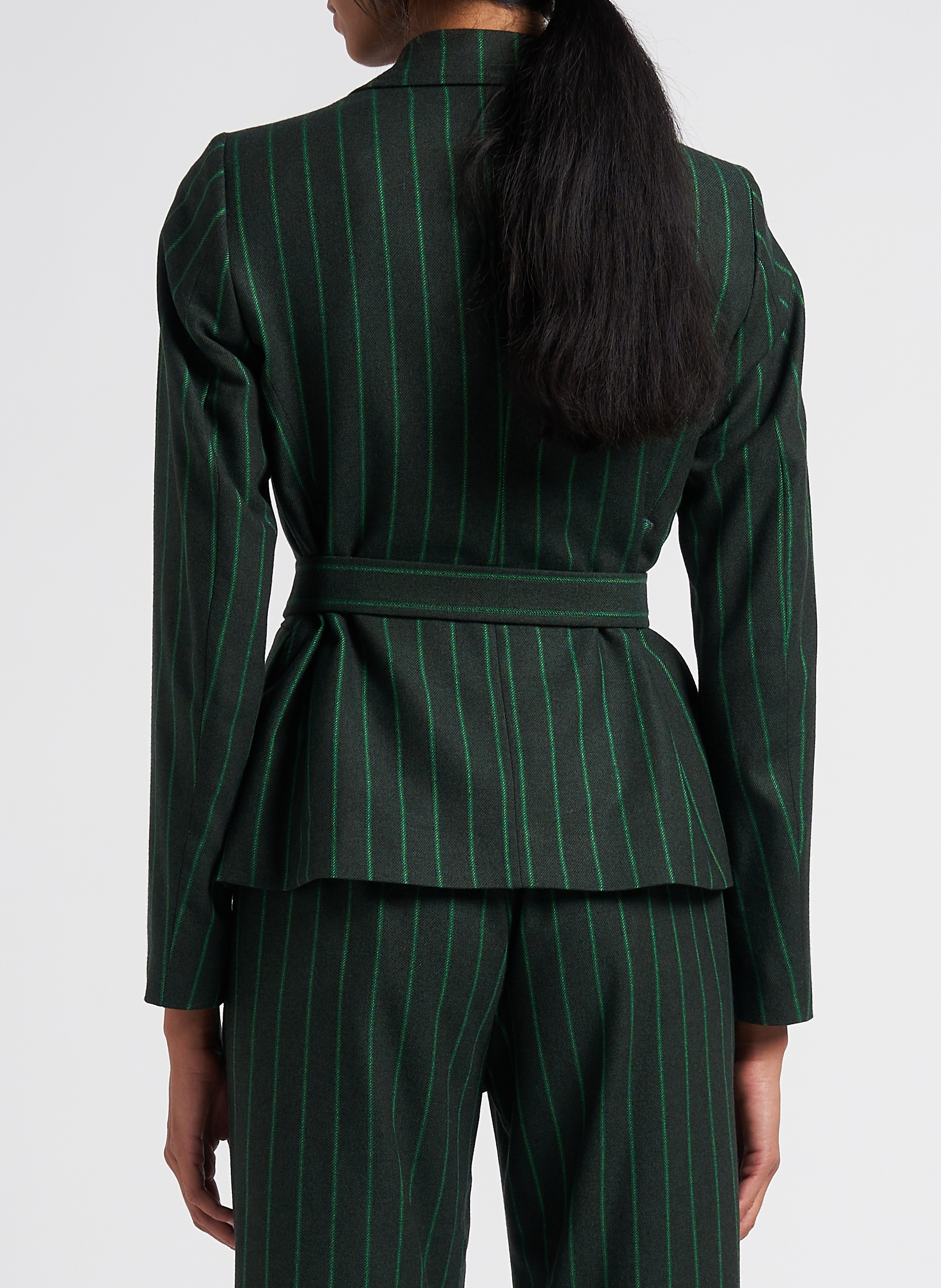 Figurbetonter Blazer mit Streifen DIEGA Grun