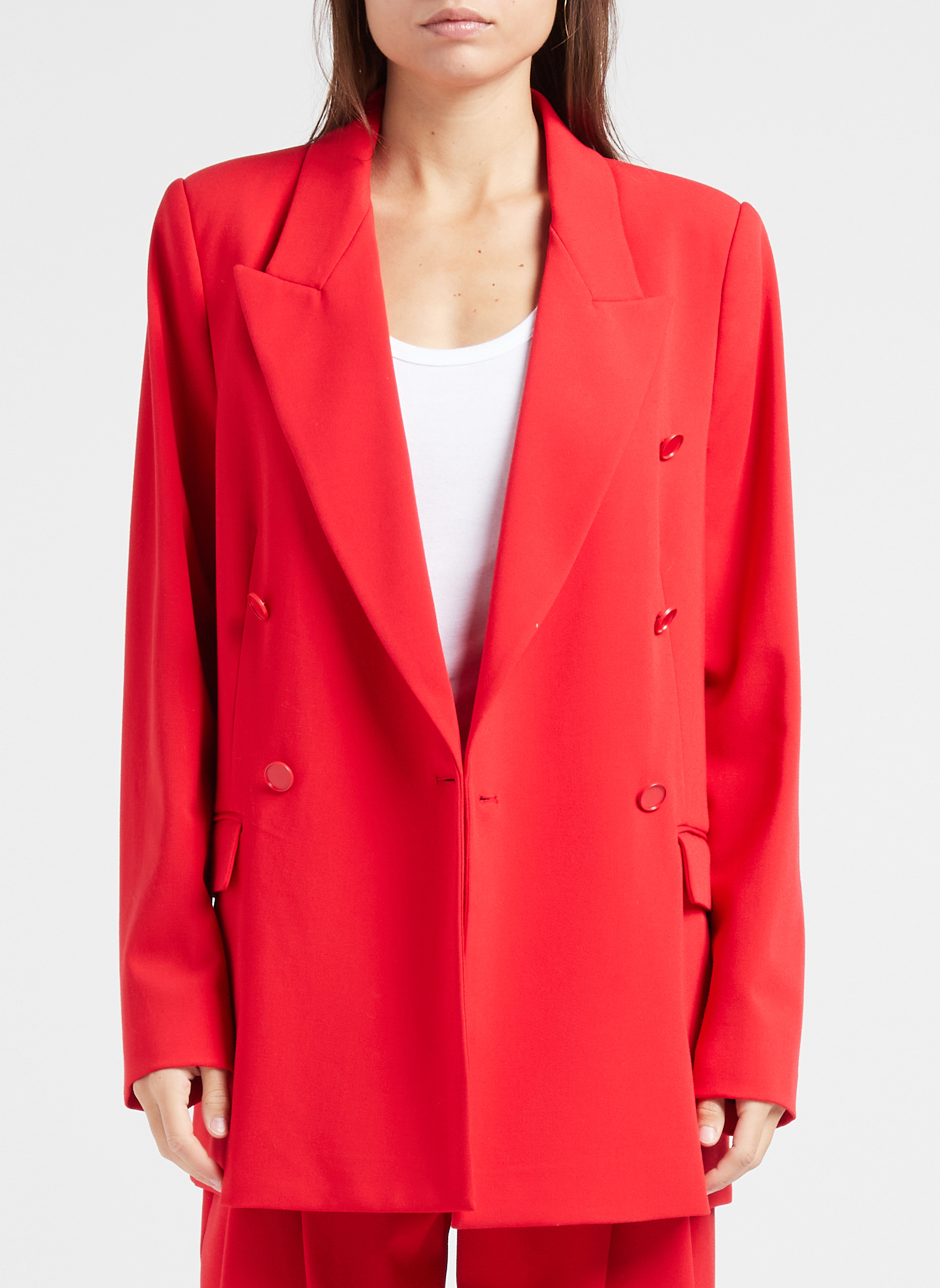 Straight tailored jacket TWINSET Red