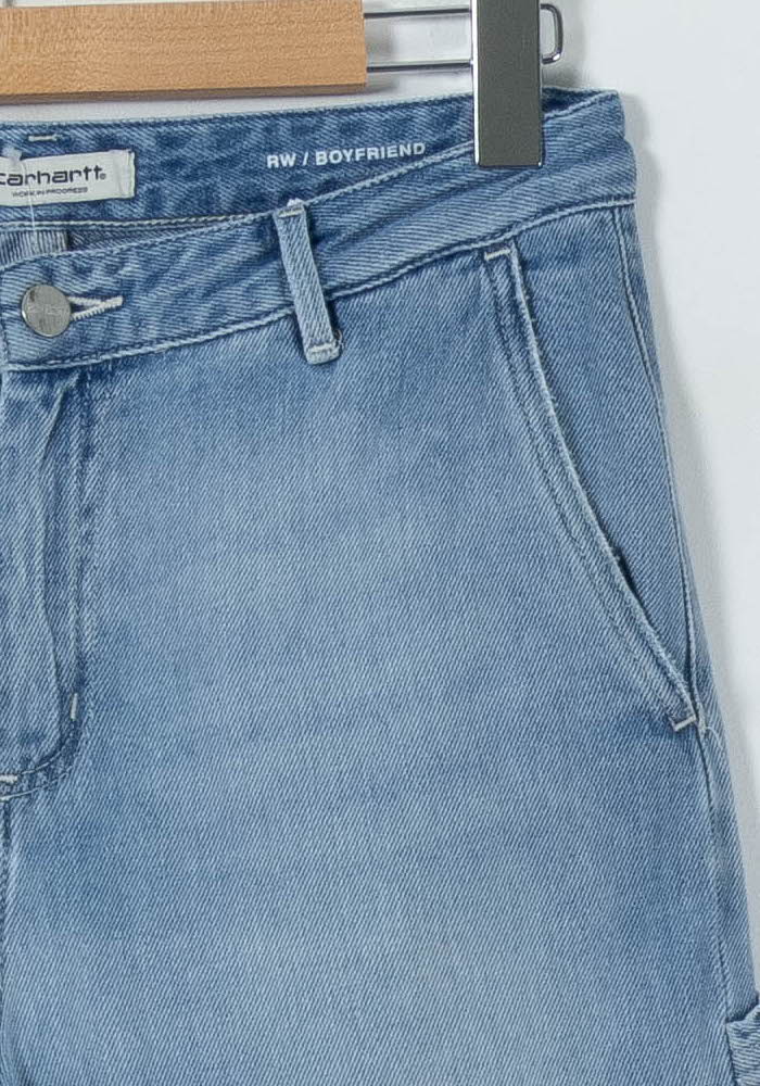 Cropped slim jeans with studs CARHARTT - SECONDE MAIN Blue