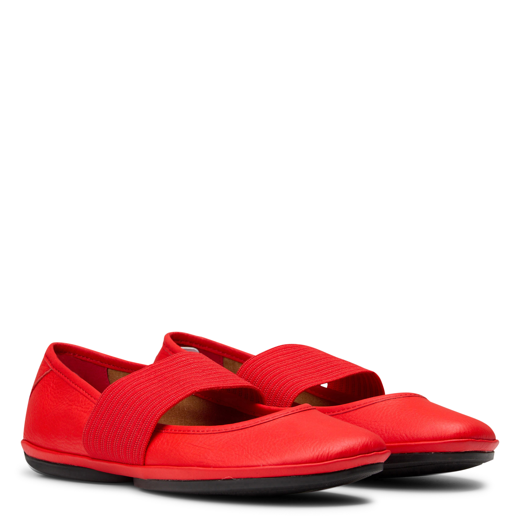 Ballerines en cuir mélangé CAMPER Rouge