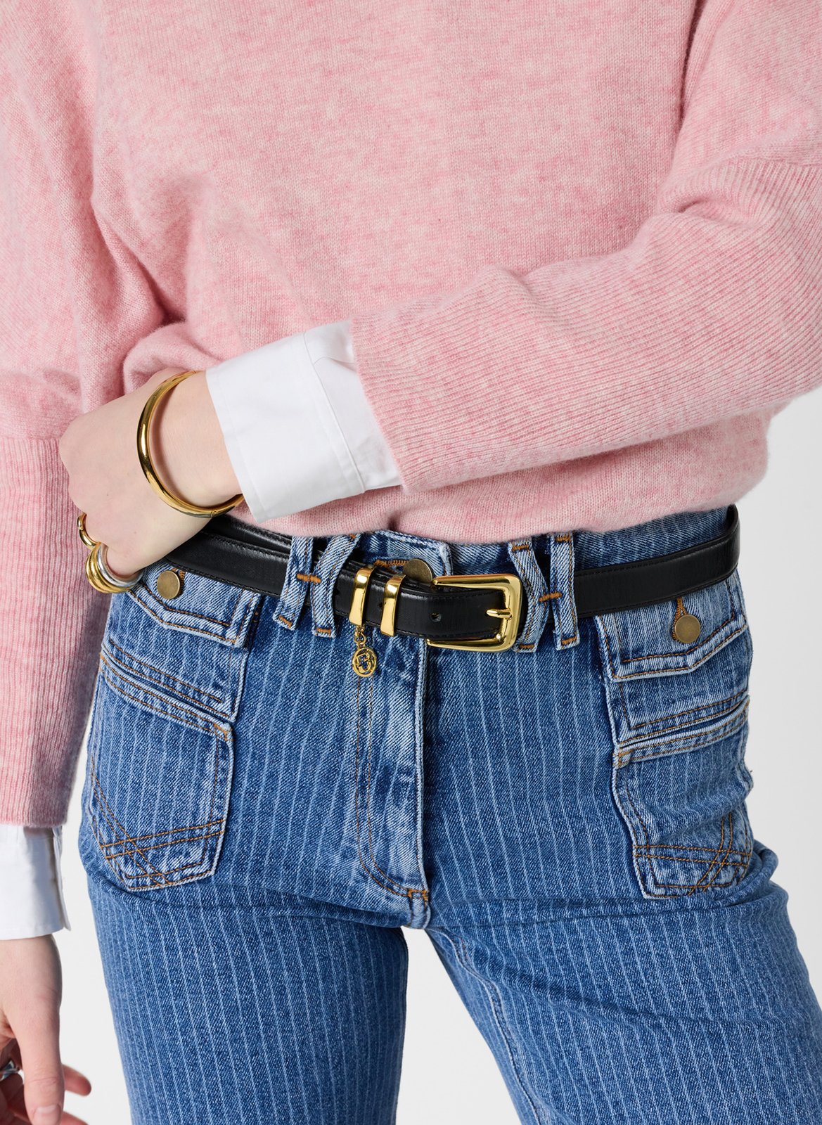 Ruimvallende trui van kasjmier met V-hals GERARD DAREL Roze