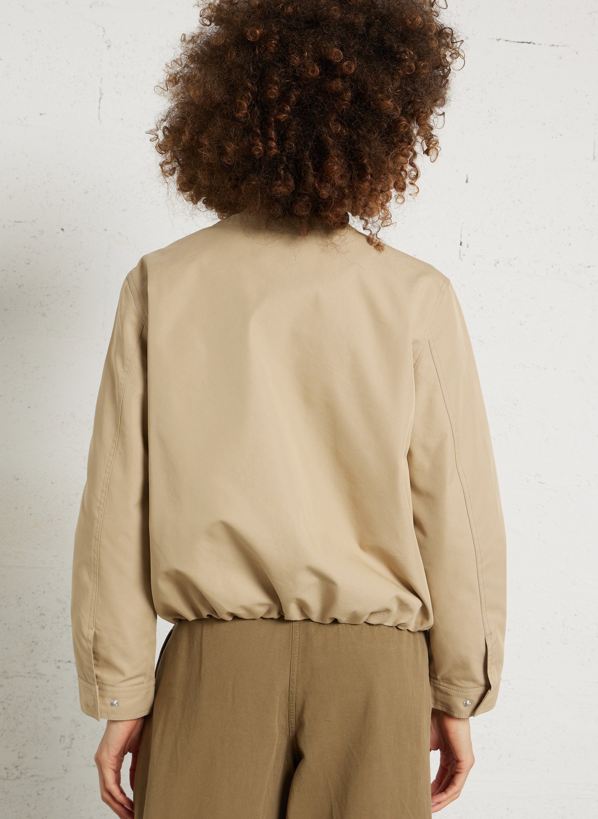 Cotton-blend jacket with Victorian collar SUD EXPRESS Beige
