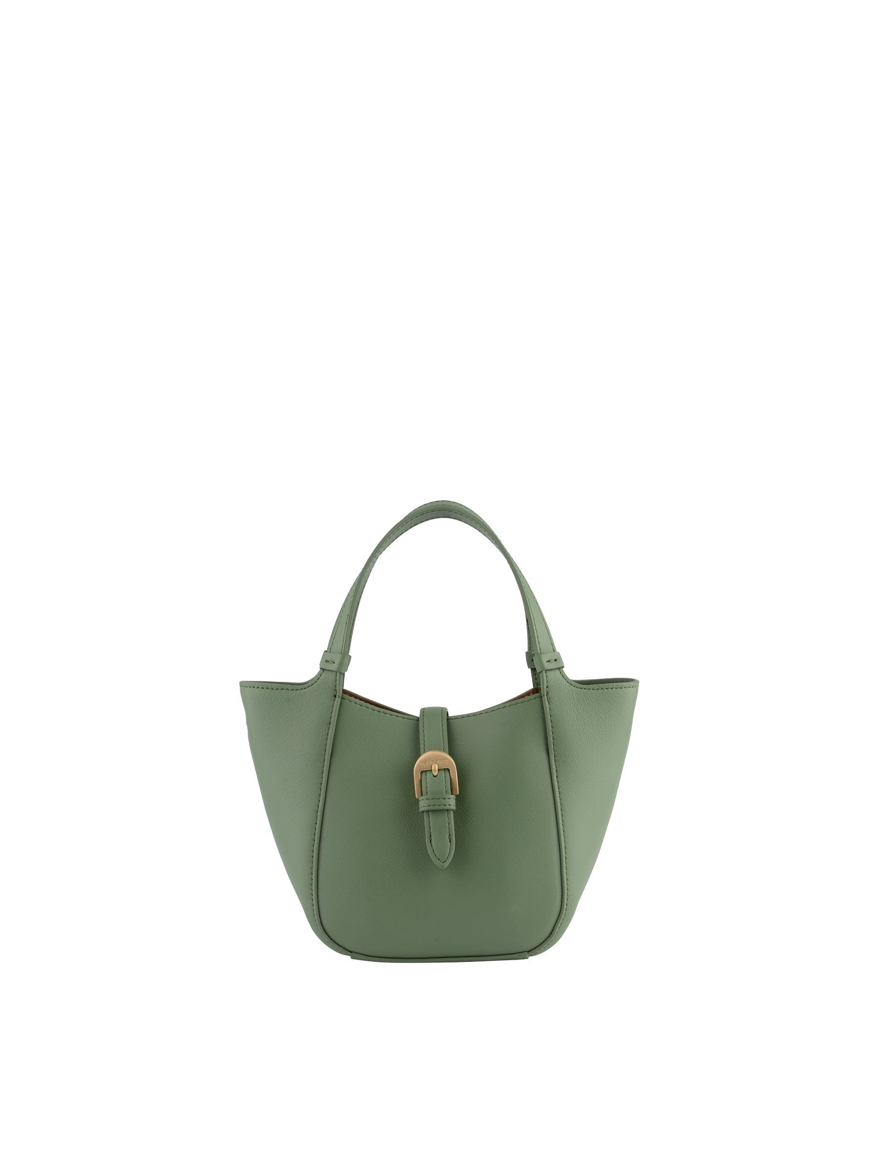 Calfskin leather handbag POURCHET