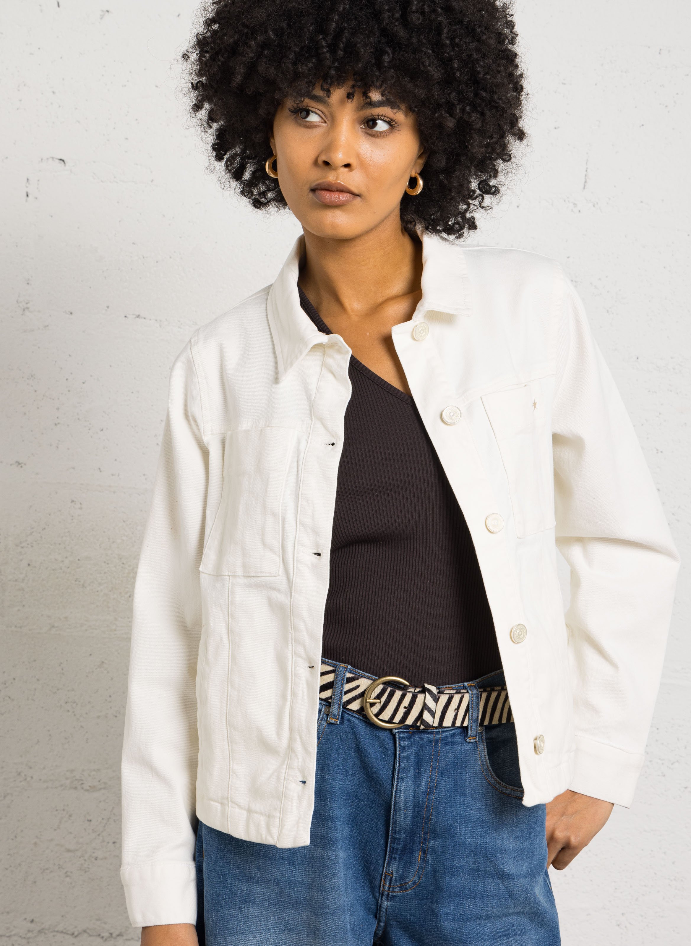 Rechte knoopjas in effen kleur SUD EXPRESS