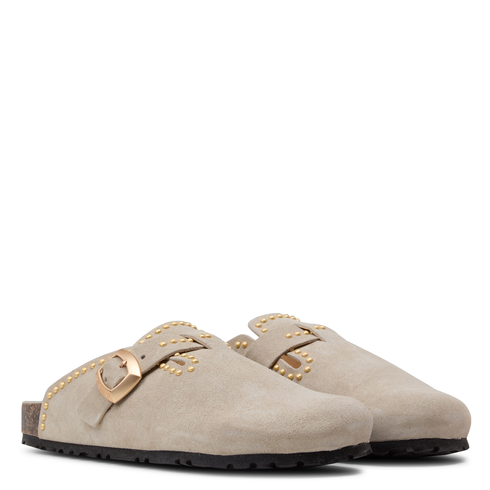 Mules plates en cuir suédé SEMERDJIAN - SMR Beige