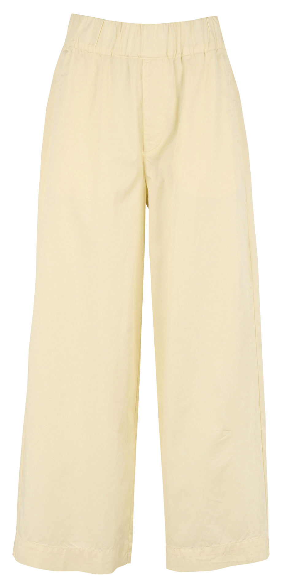 Wide-leg high-waisted cotton-blend pants LAB DIP Beige