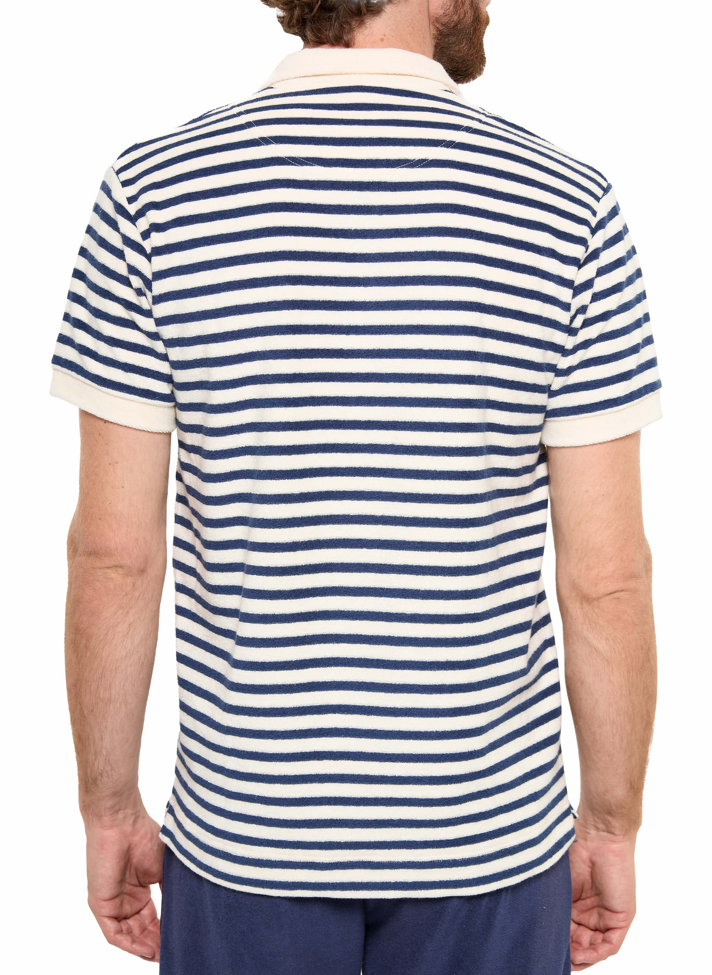 Striped terry cloth polo GILI'S White