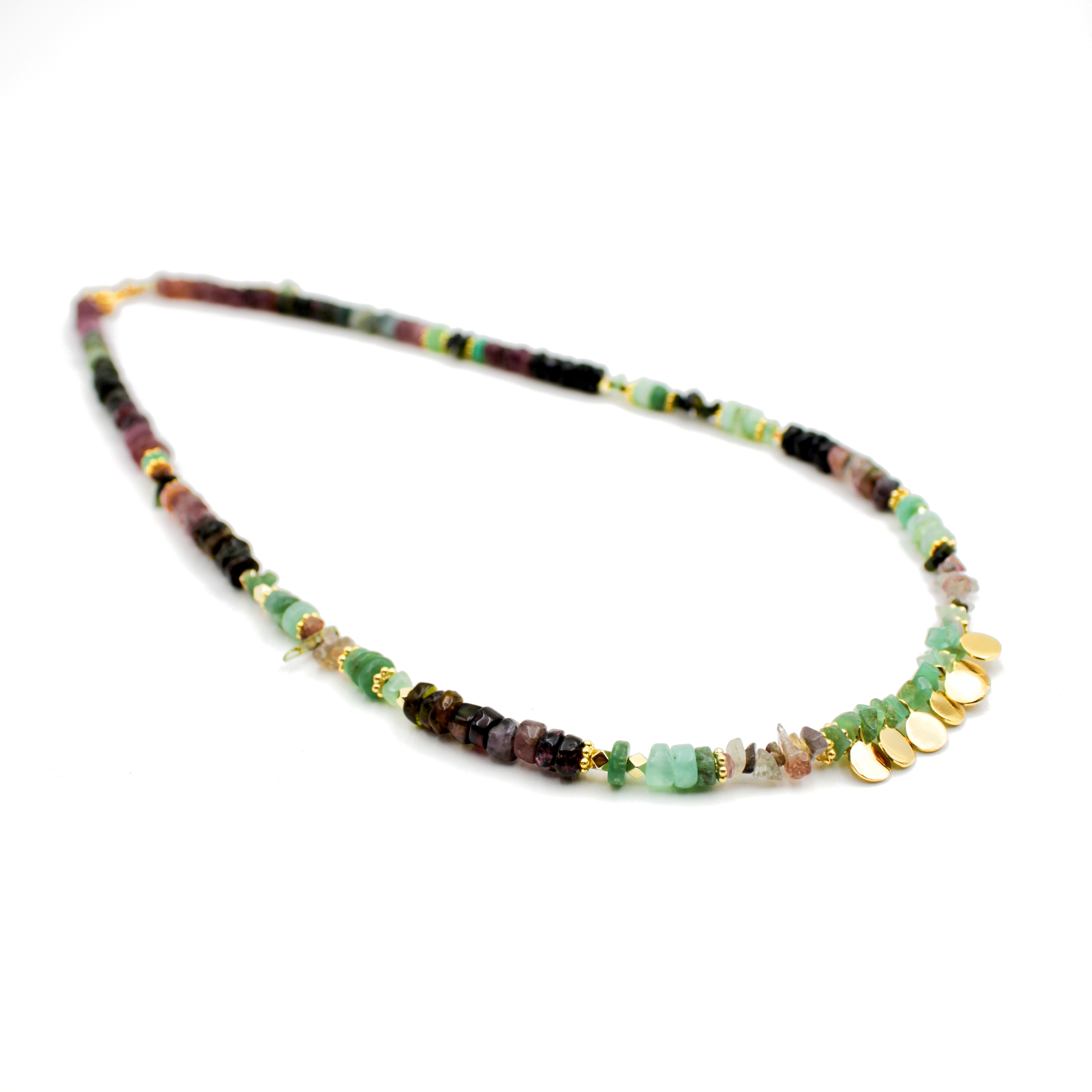 Collier heishi médaillons - charlotte L'ATELIER DES DAMES Doré