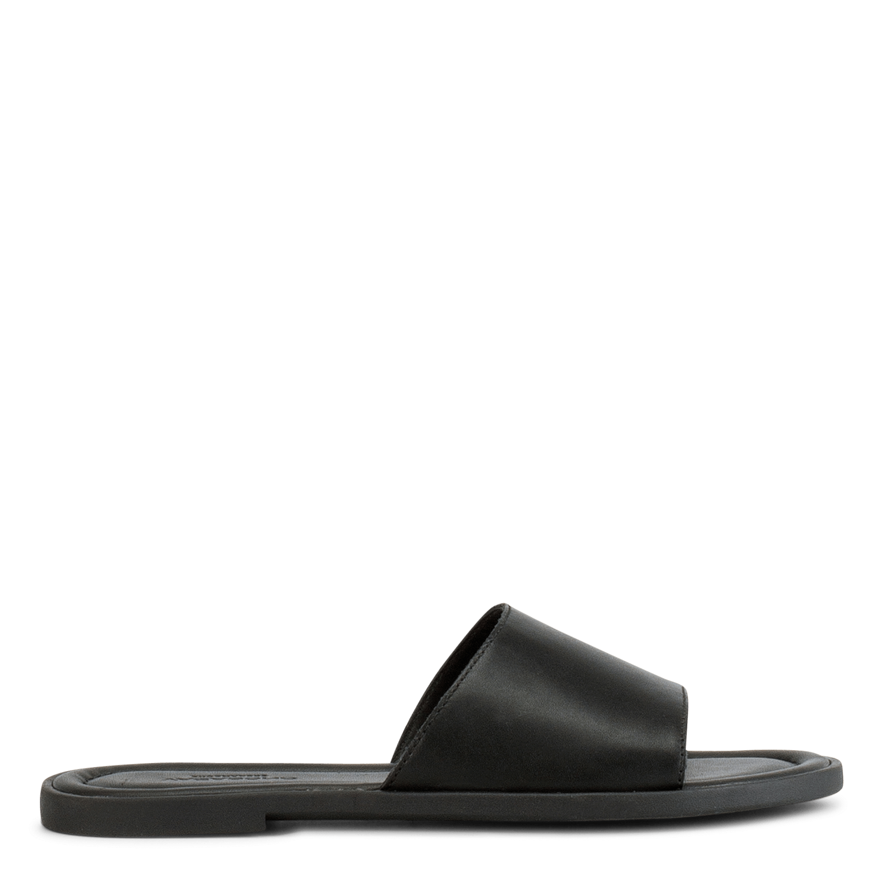 Flat calfskin leather sandals VAGABOND Black