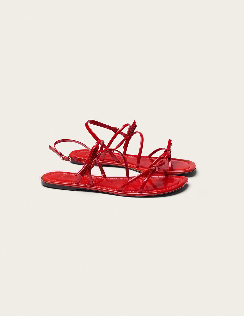 Faux leather sandals ODAJE Red