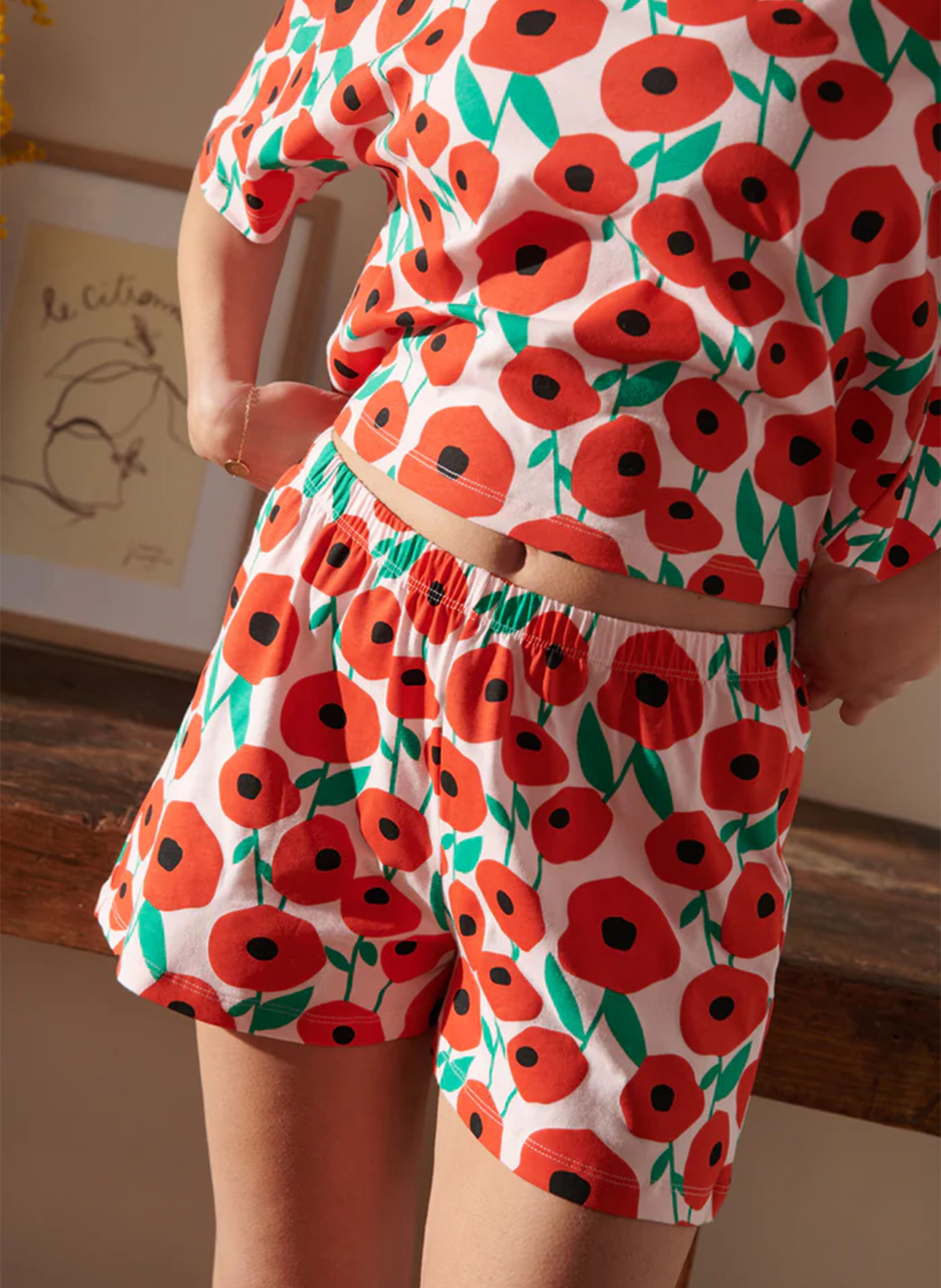 Ensemble de pyjama en coton bio mélangé WE ARE JOLIES Rose