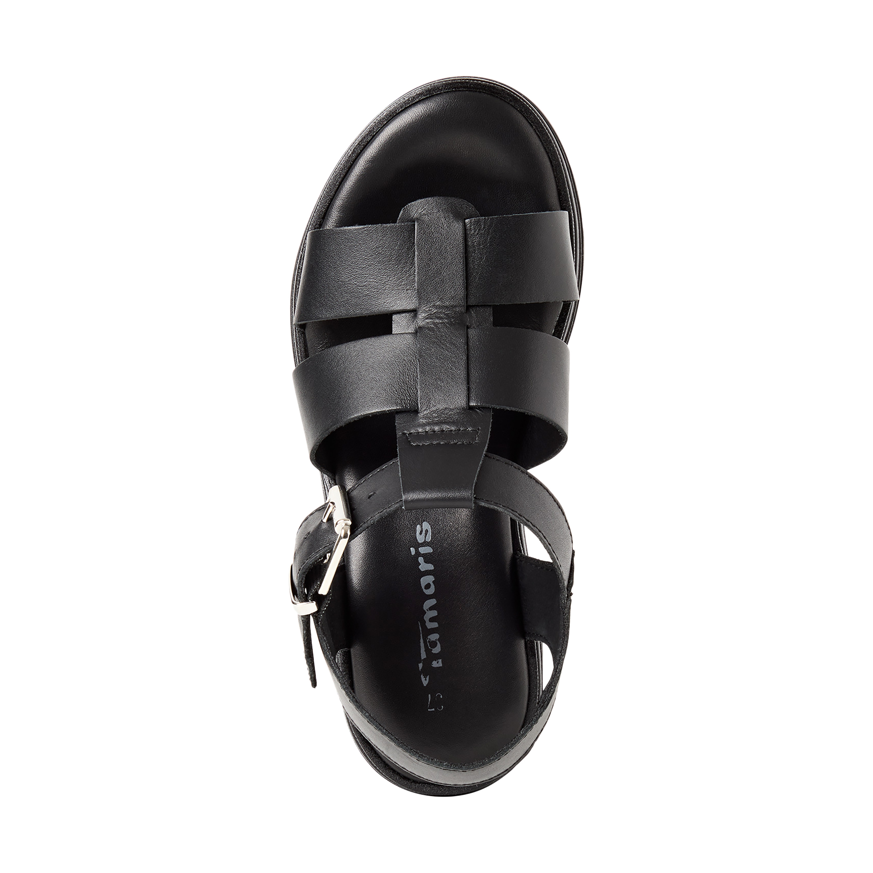 Leather heeled sandals TAMARIS Black