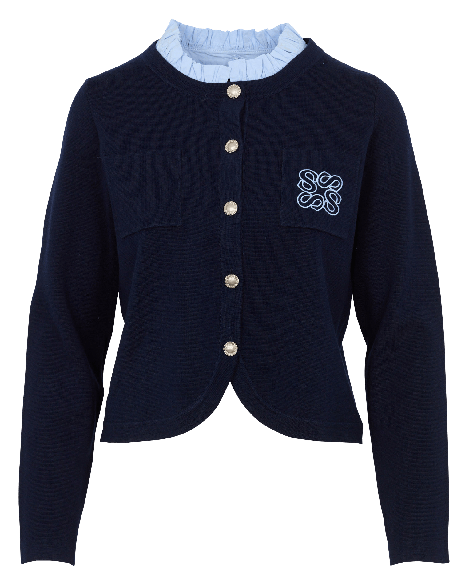 Gilet droit col rond SUNCOO Bleu