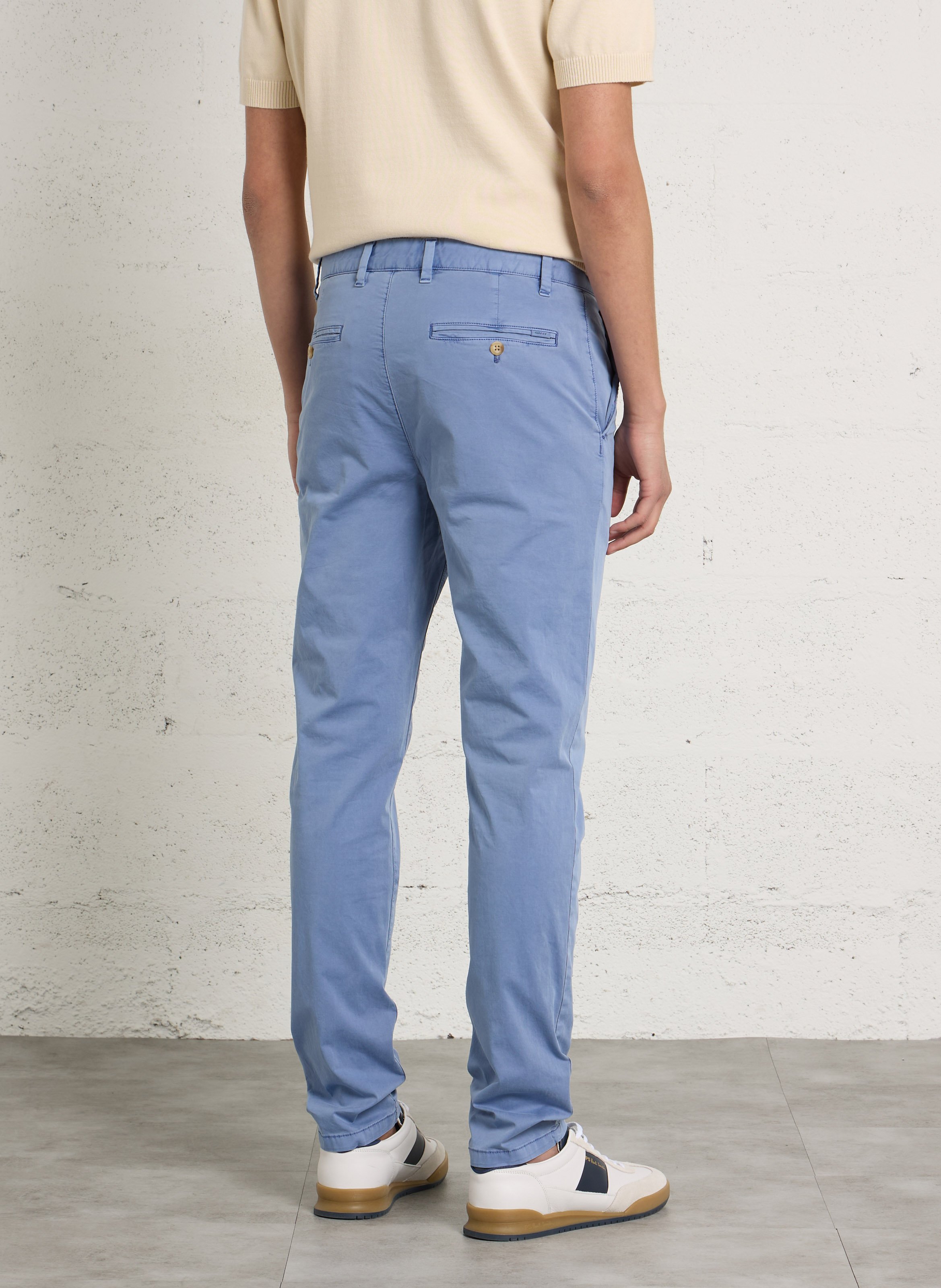 Solid straight chino pants GANT Blue