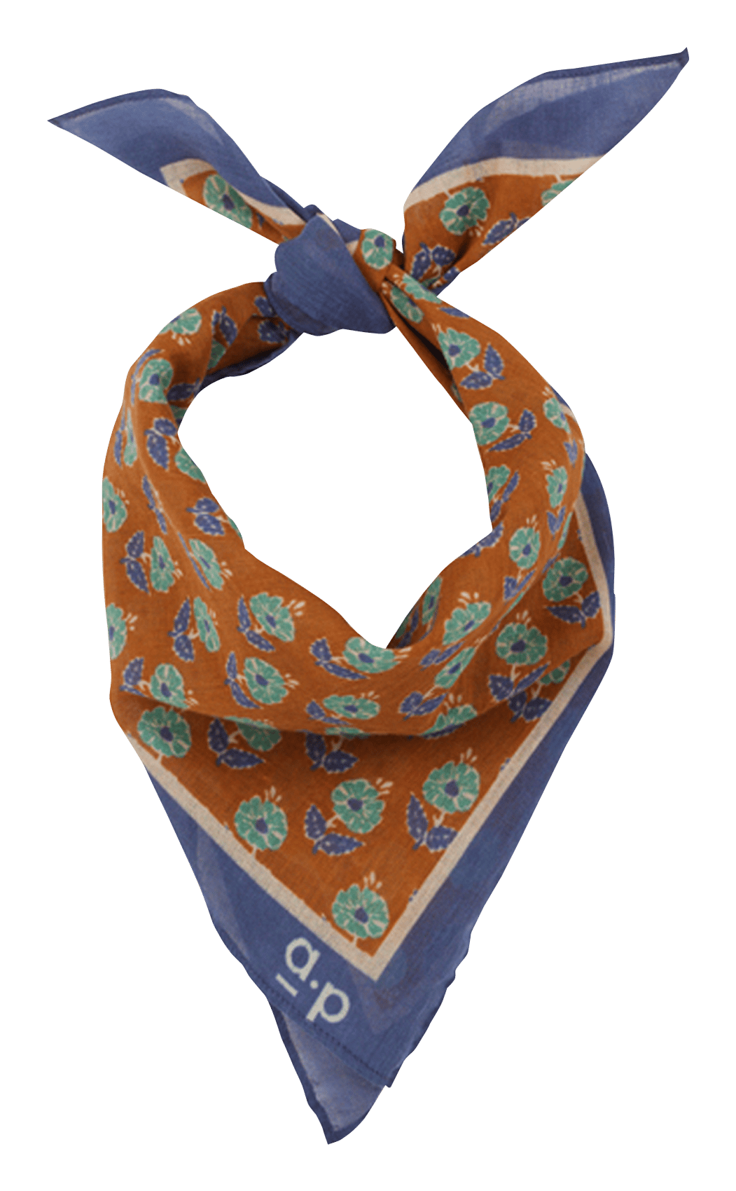 Vierkante, katoenen foulard met print A.P Bruin