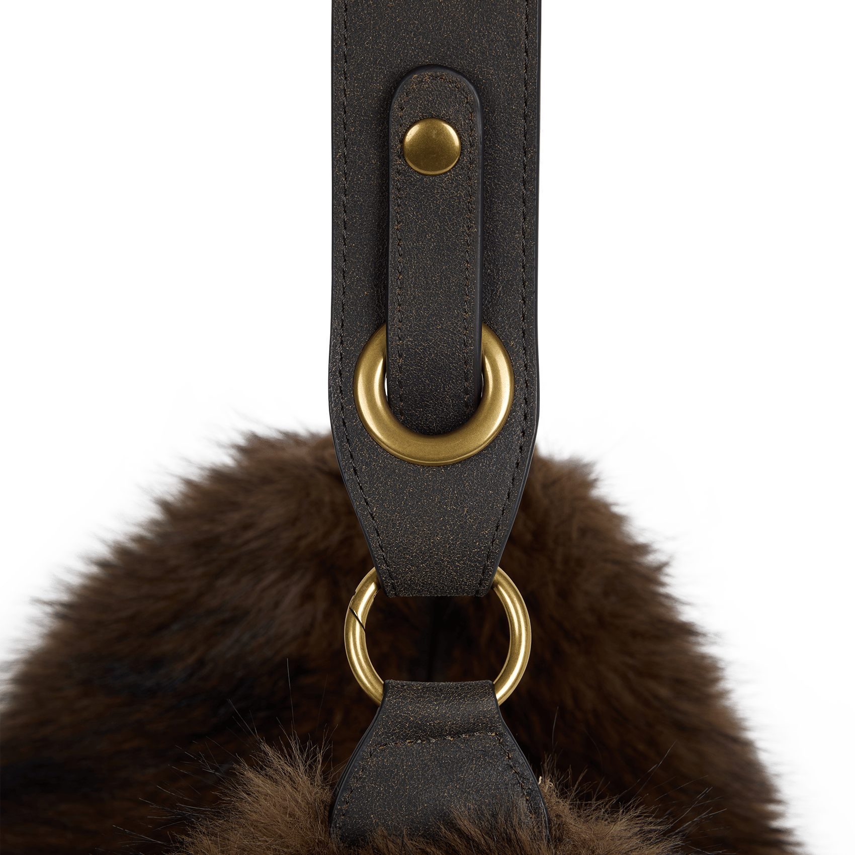 Fur hobo bag NAT & NIN Brown
