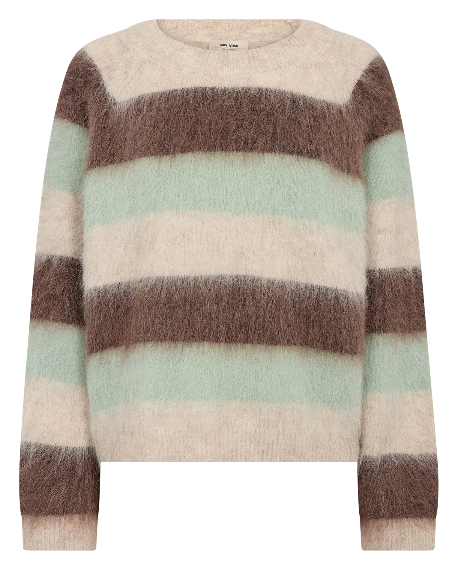 Pull oversize en laine mélangée | Vert MOS MOSH Femme