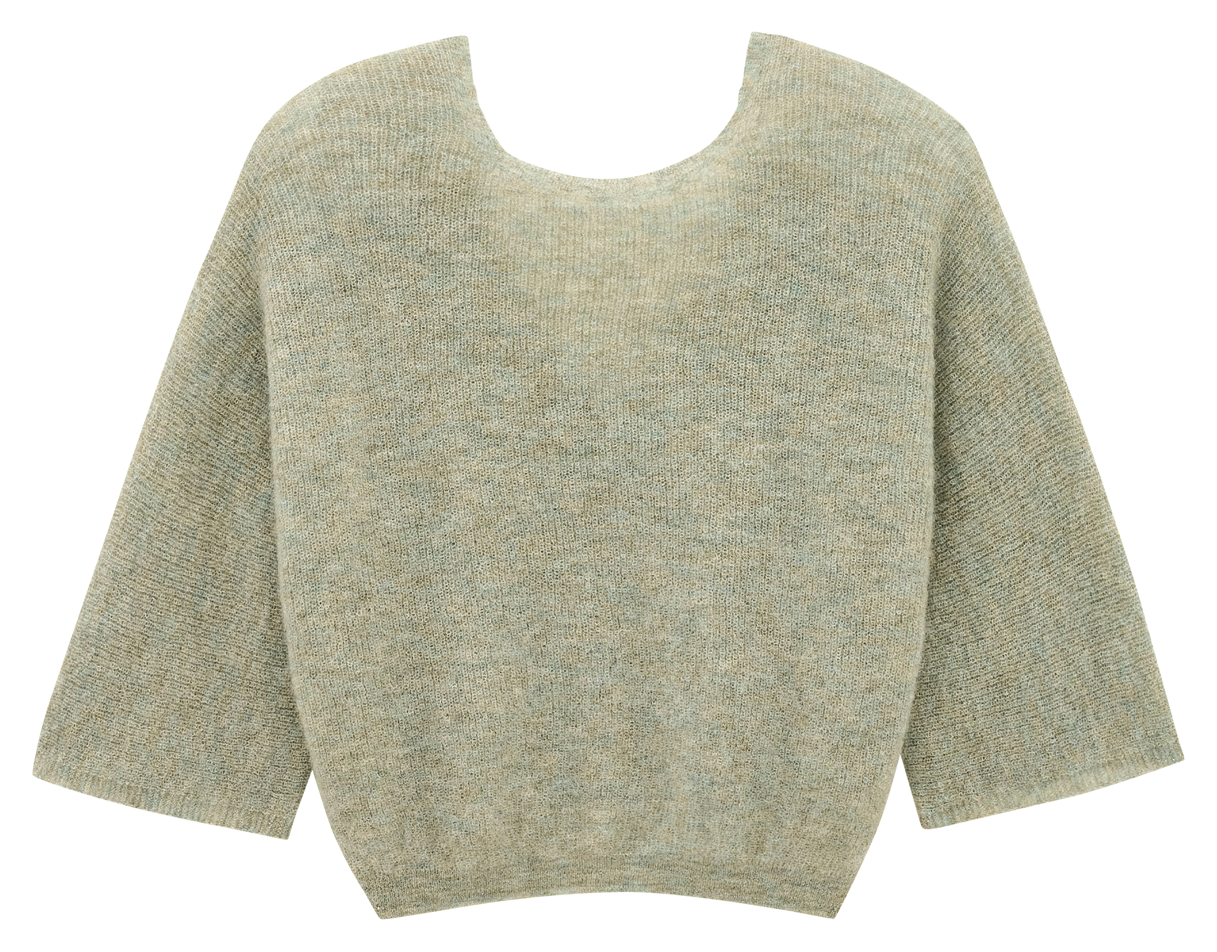 Weiter Cardigan aus Wollmix BA&SH Grun