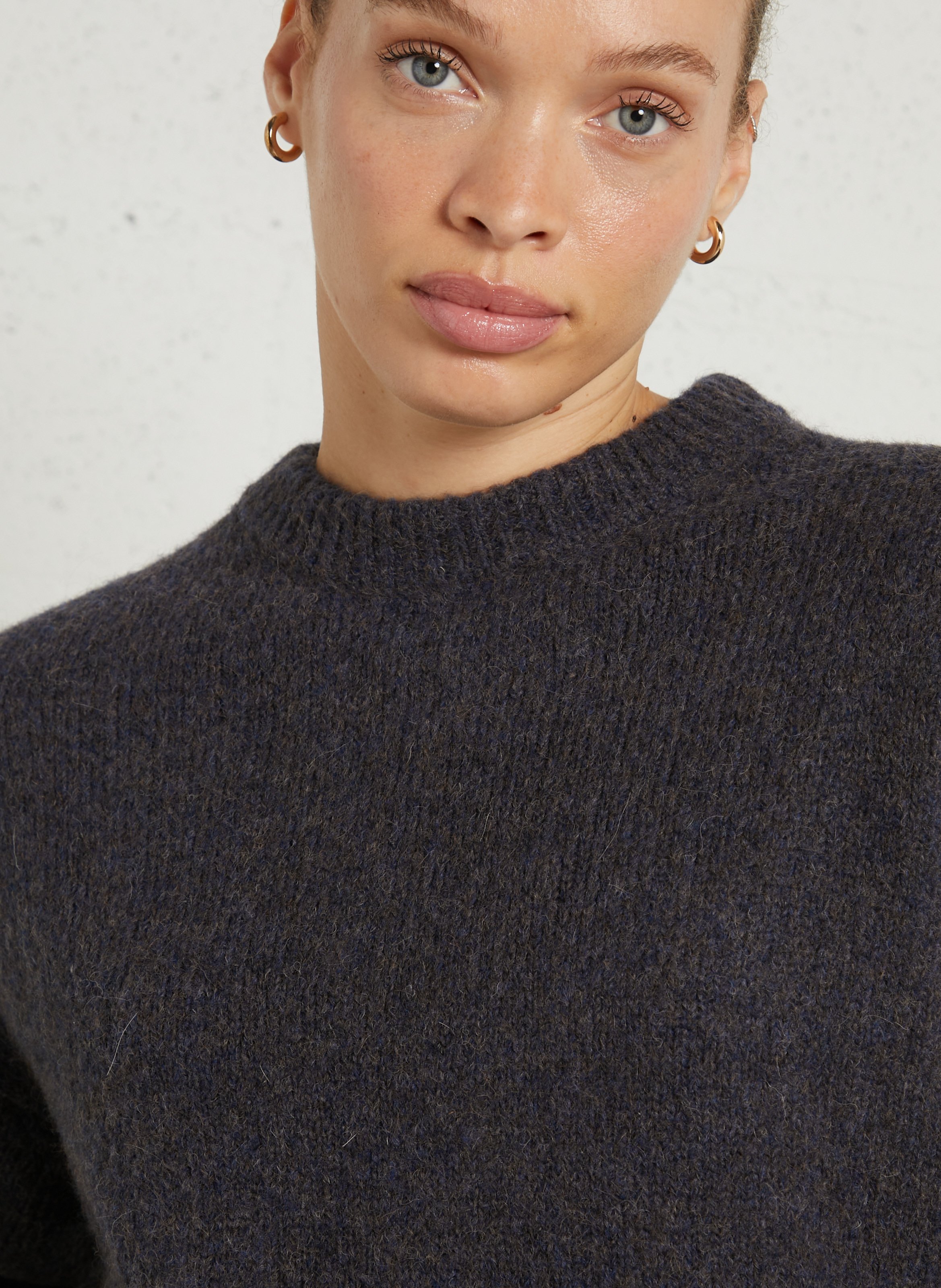 Oversize-Pullover aus Woll-Mix mit Rundhalsausschnitt JC SOPHIE Blau