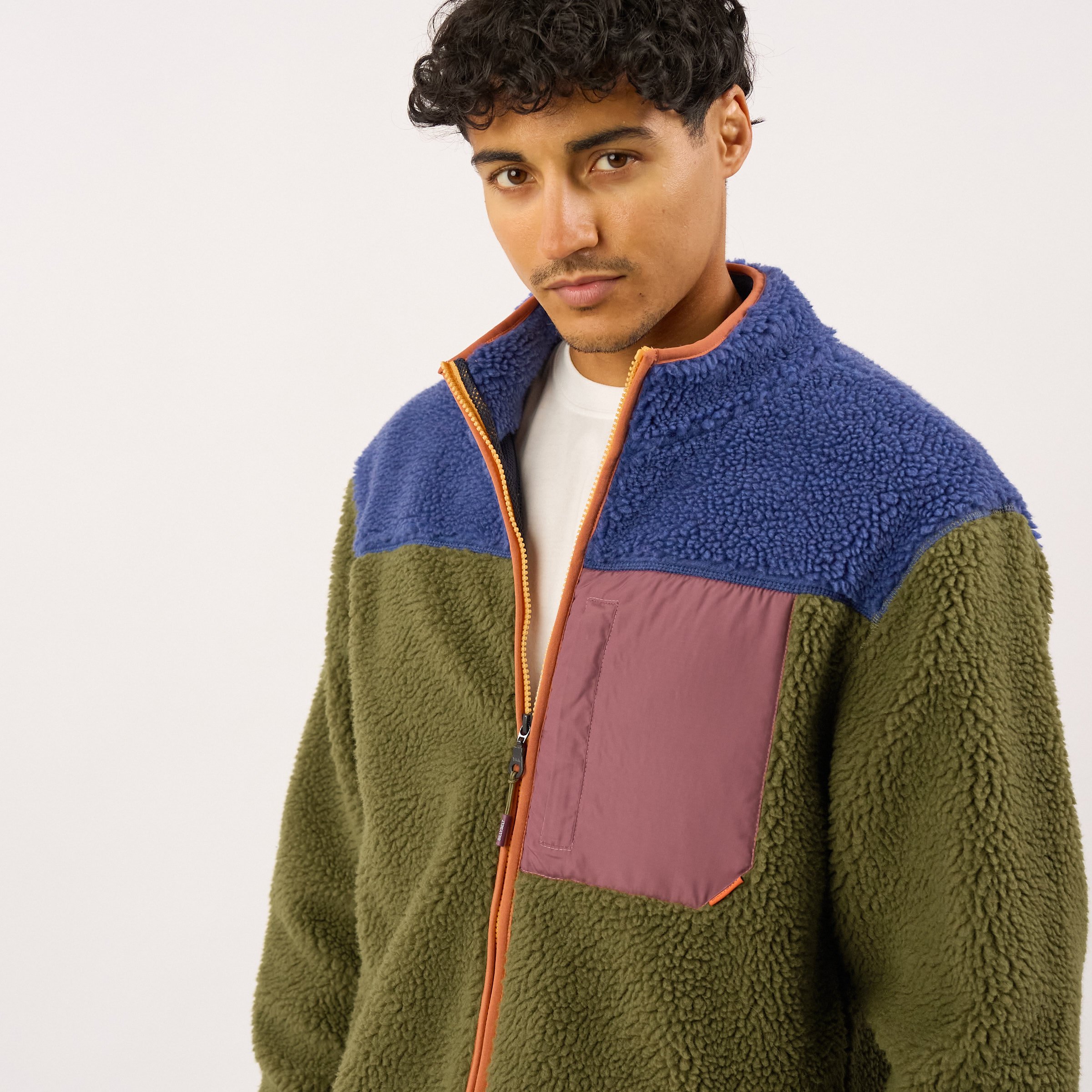 Veste sherpa zippée manches longues | Bleu BILLYBELT Homme