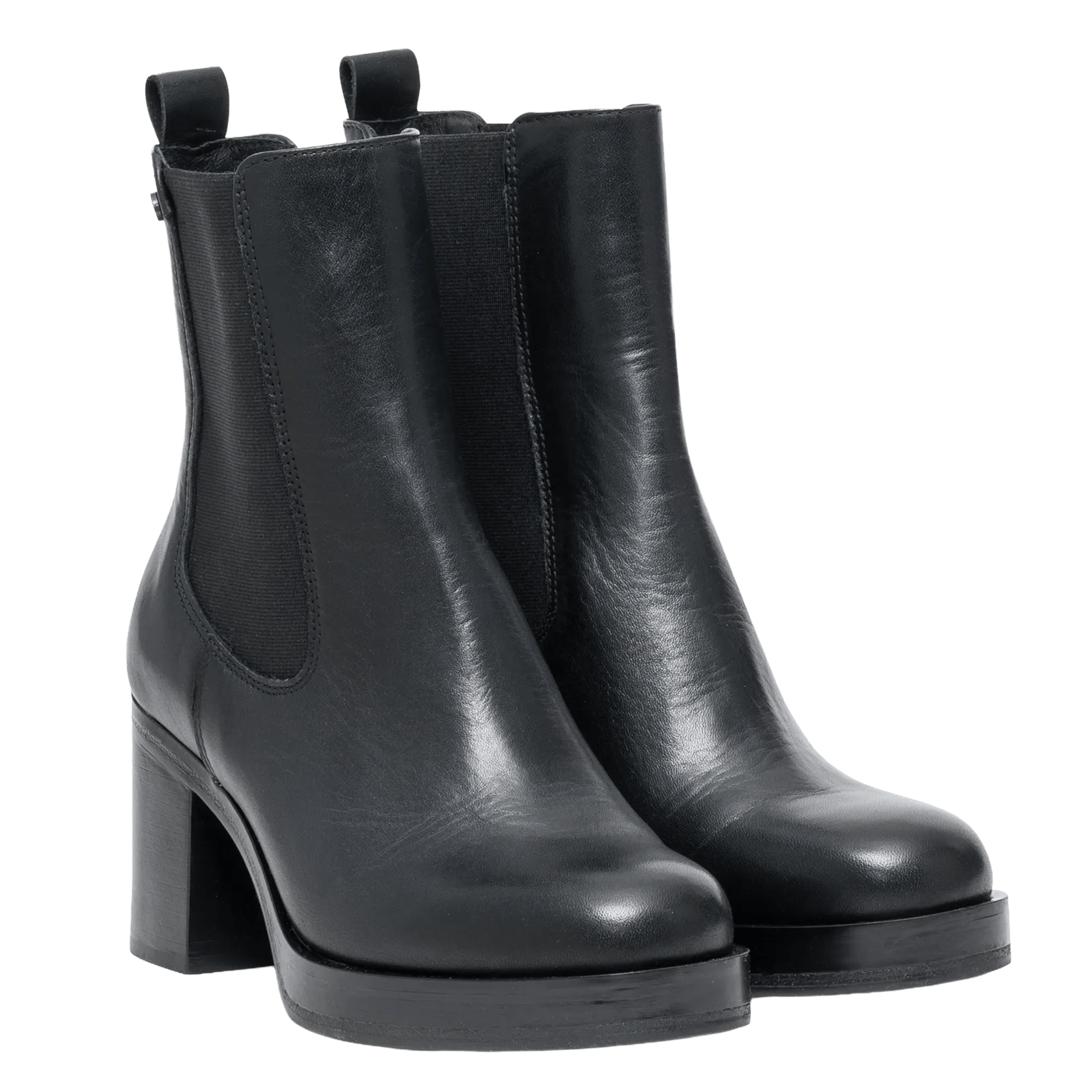 Bottines en cuir velours BOCAGE Noir