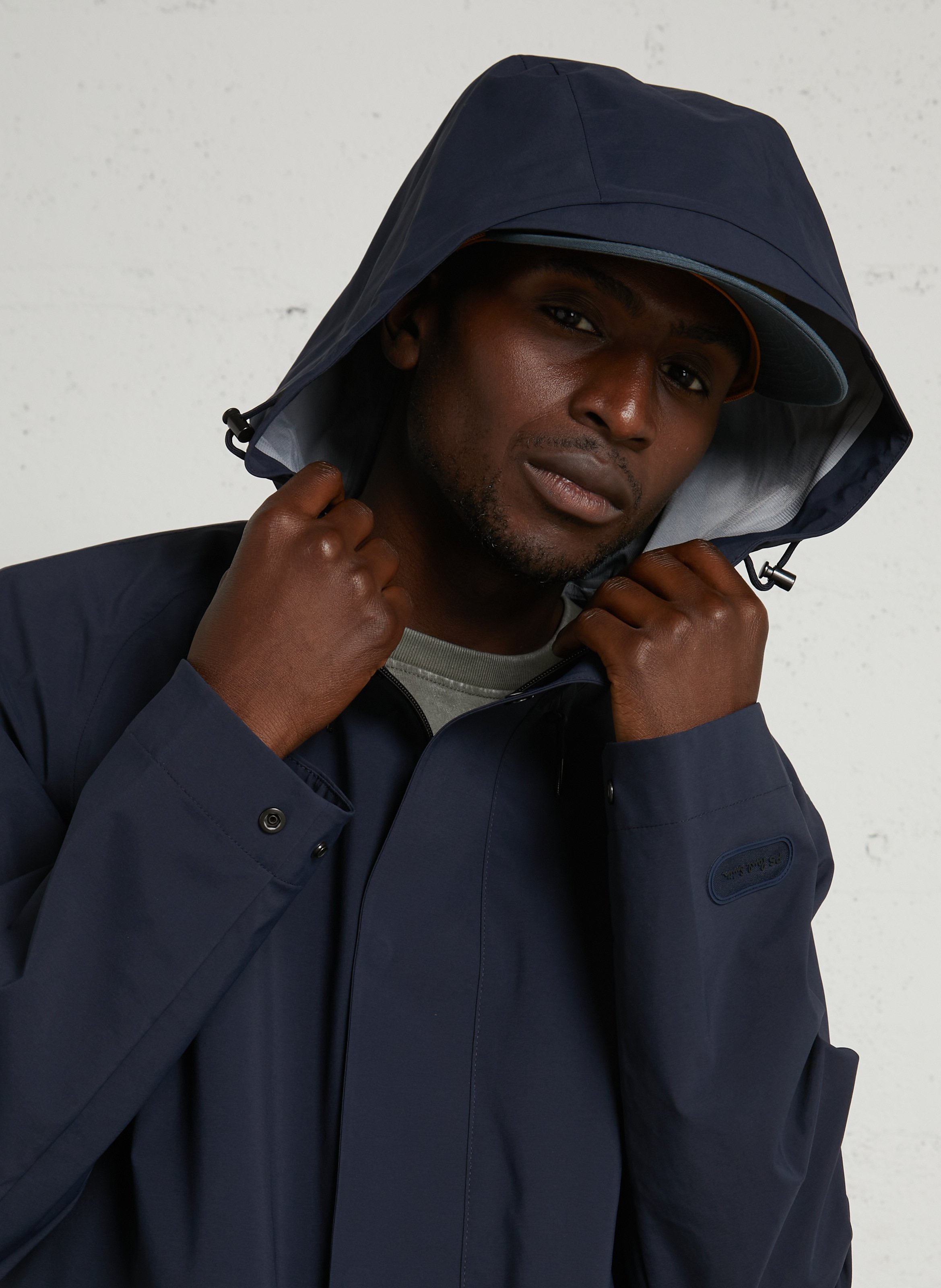 Straight-cut hooded parka PAUL SMITH Blue