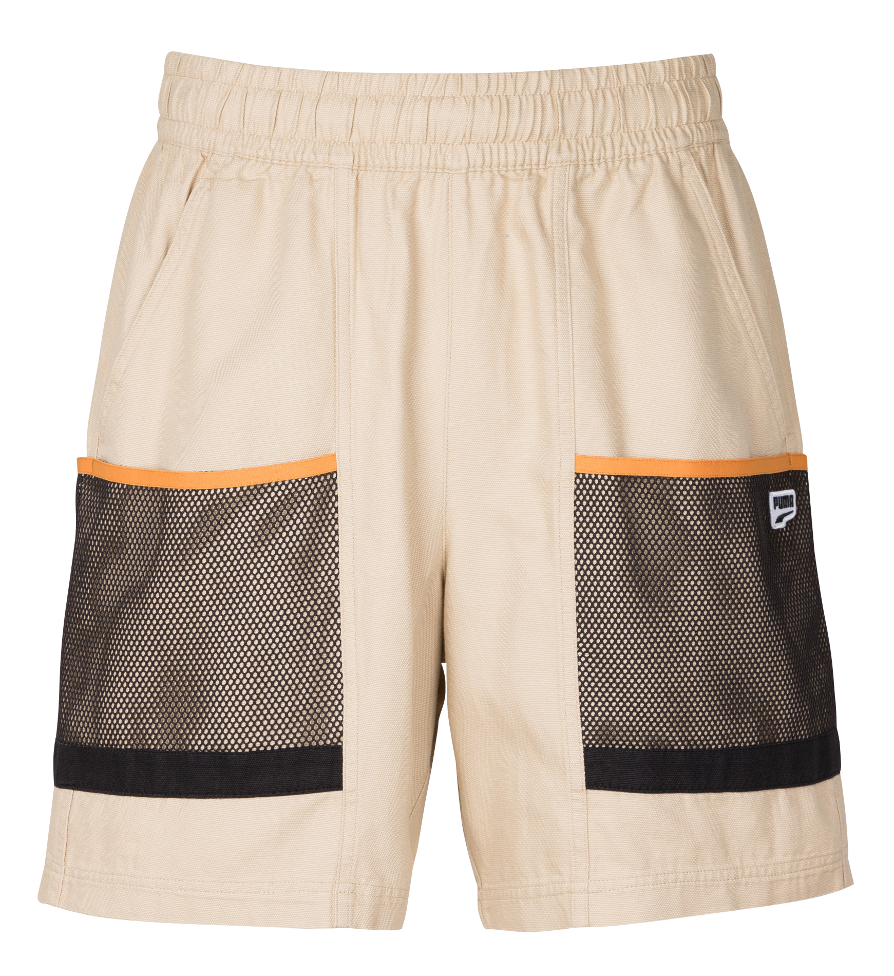 Straight cotton-blend shorts PUMA Beige