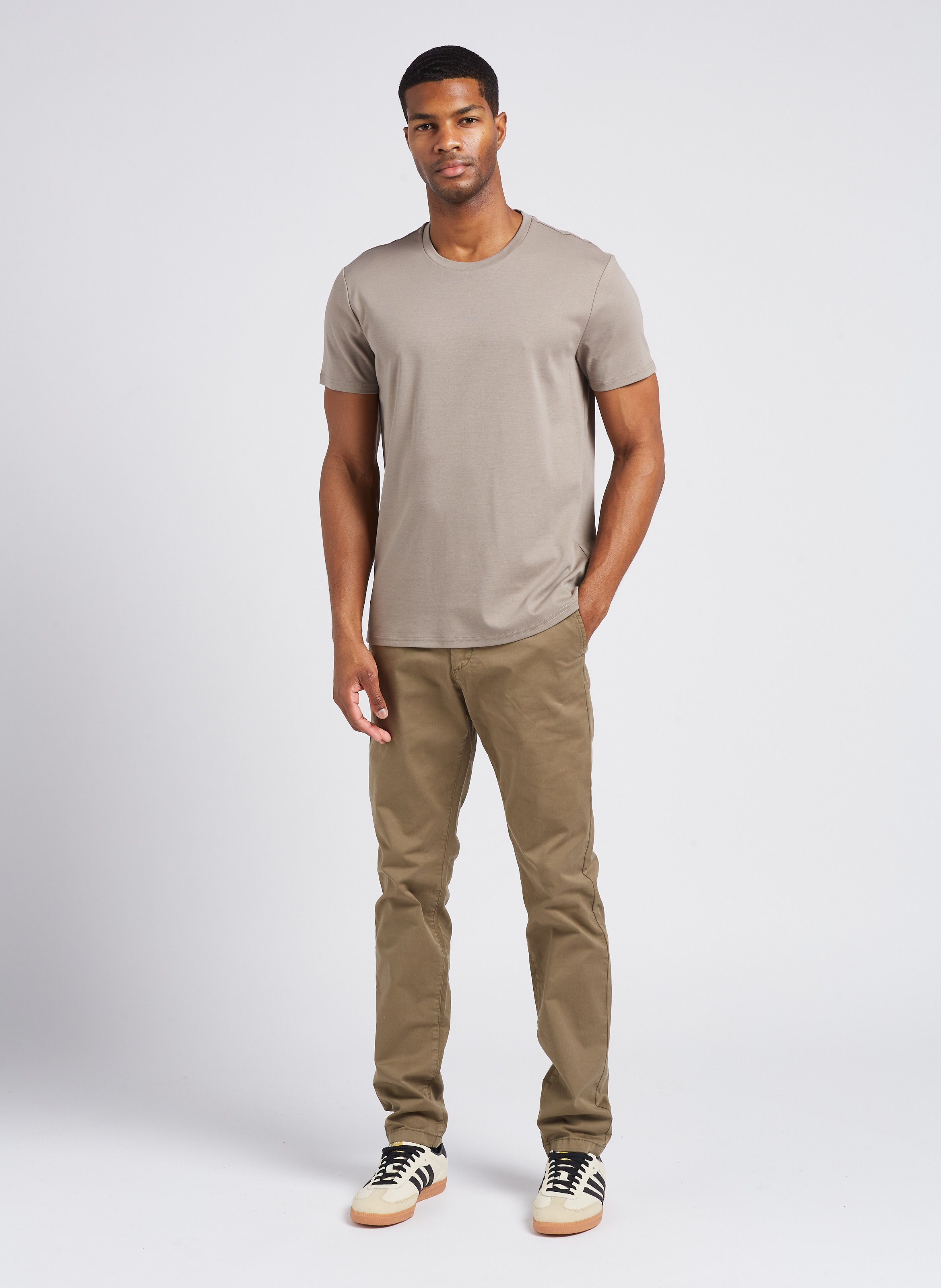 Slim-fit chino | katoenblend IKKS Kaki
