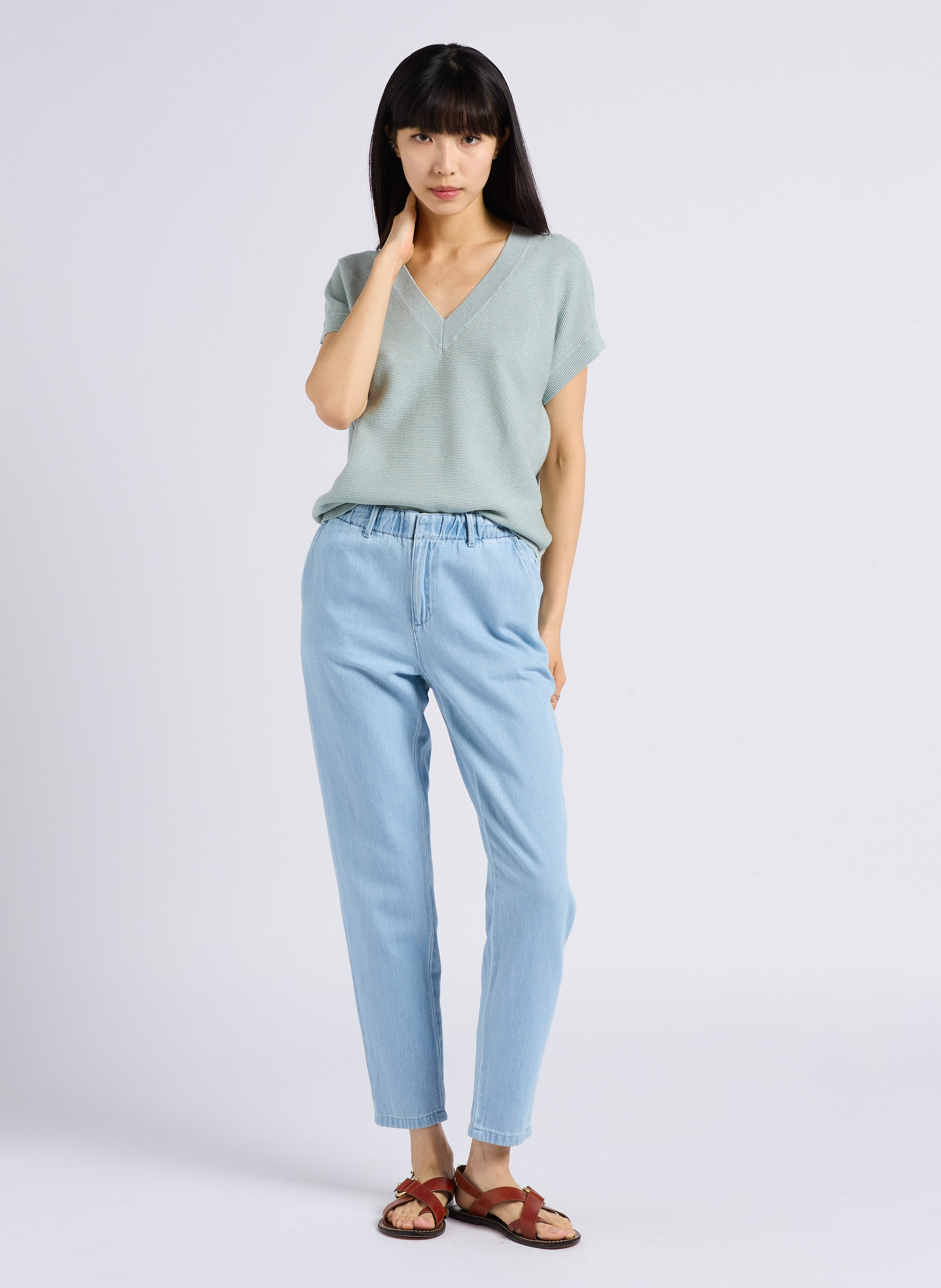 Straight Cut Jeans aus Baumwolle MAISON 123 Blau