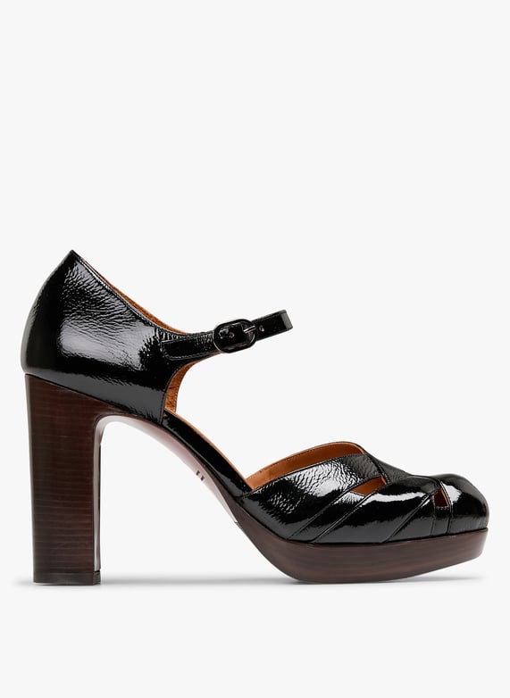 Sandales a Talon En Cuir Vernis Yemin Black Chie Mihara Femme YEMIN BLACK BLACK Place des Tendances Suisse