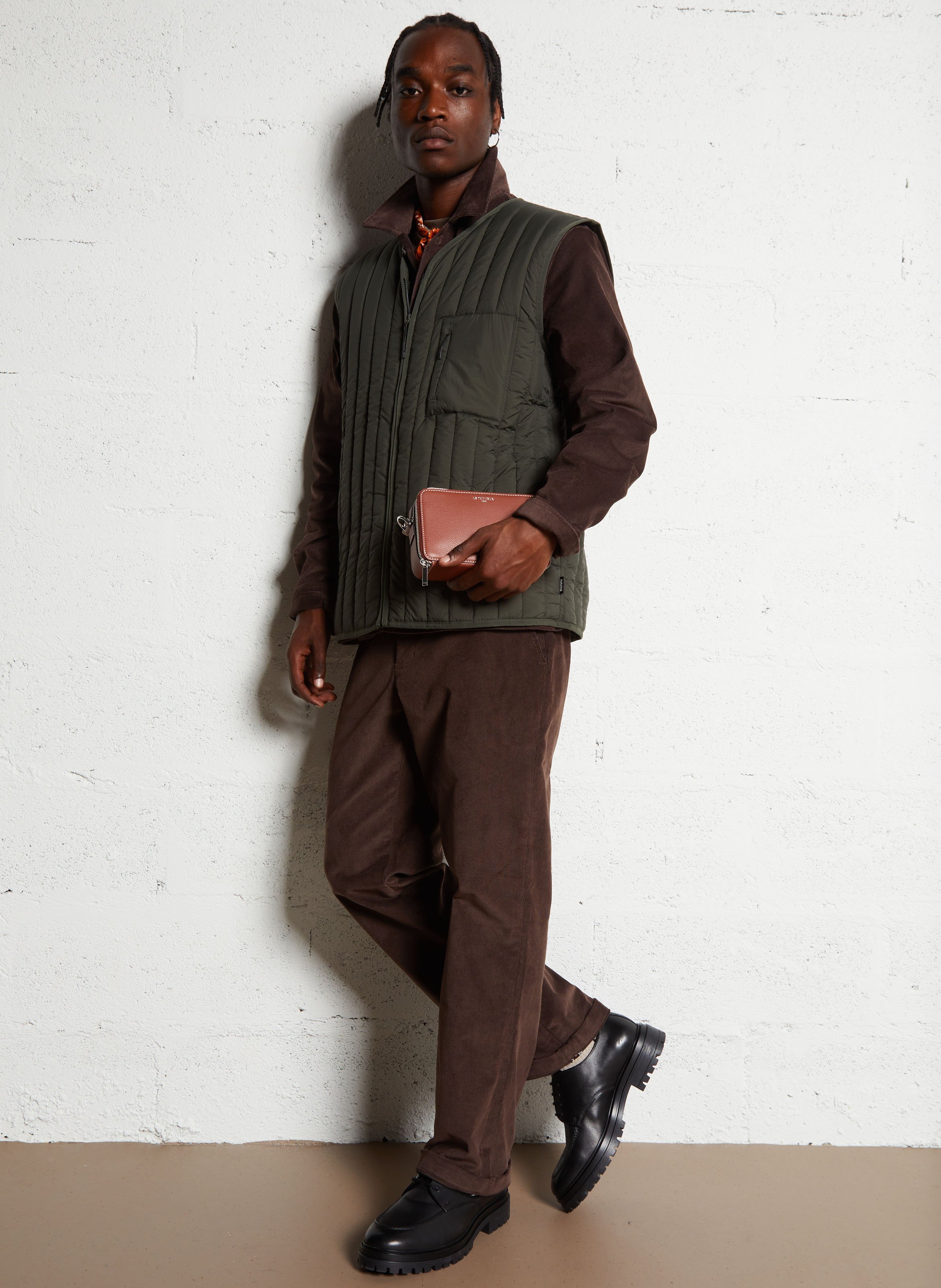 Leren crossbodytas  LE TANNEUR Bruin