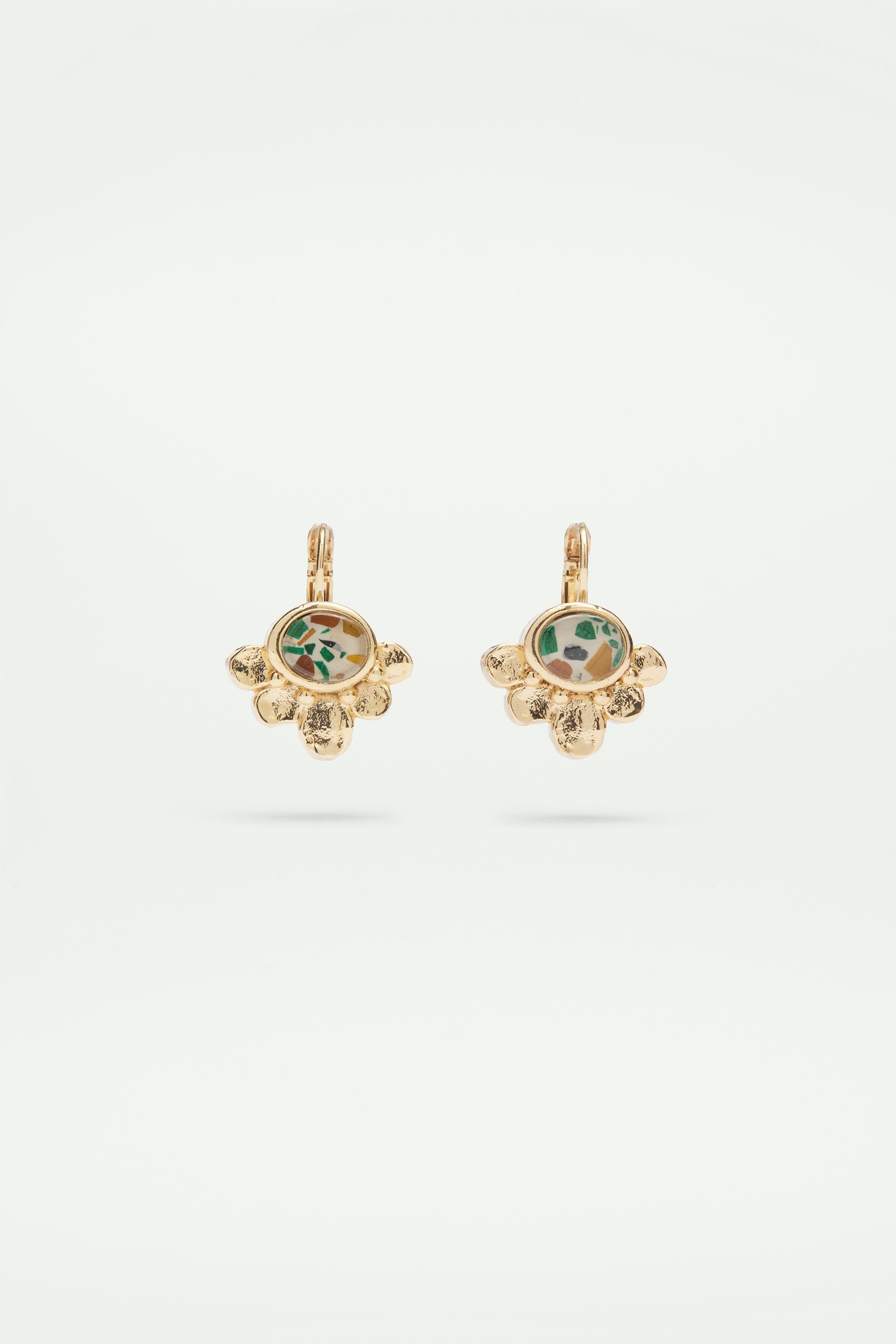 Boucles d'oreilles dormeuses terrazzo LES NEREIDES Multicolore