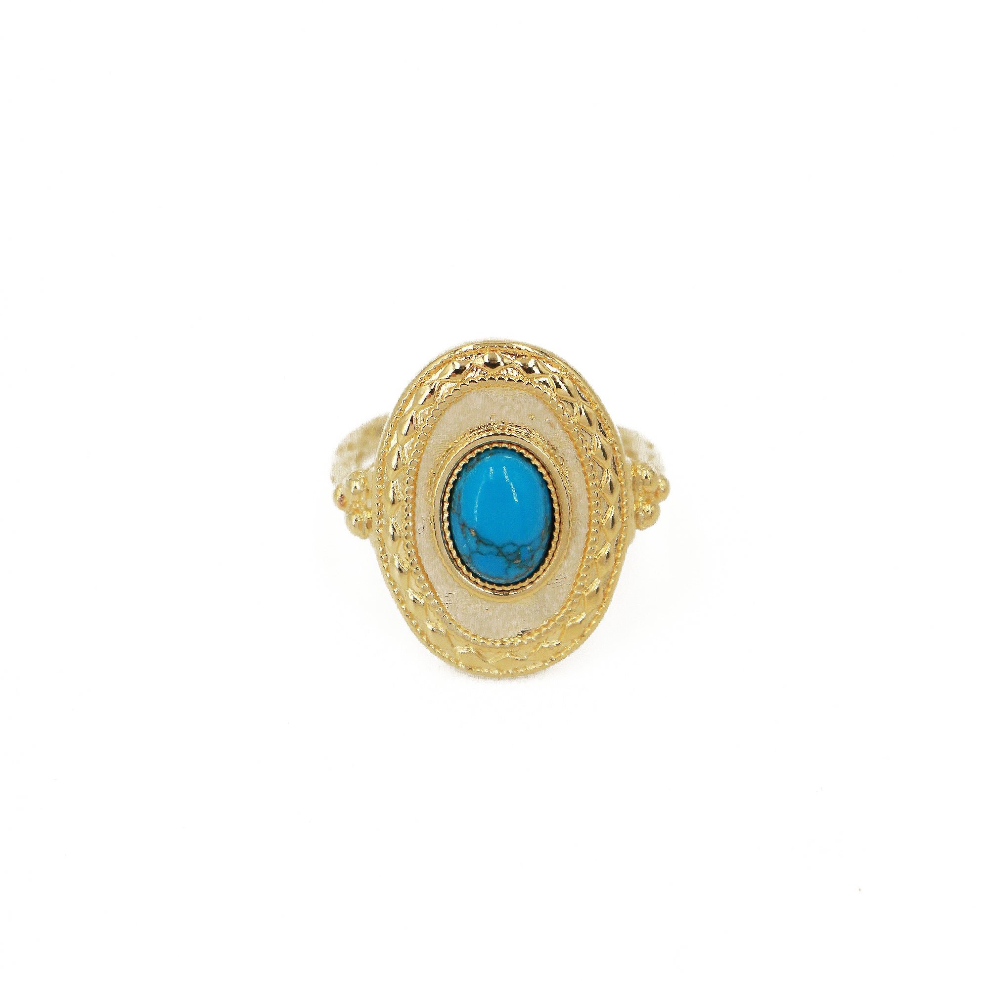 Bague plaqué or kate NILAI Blue