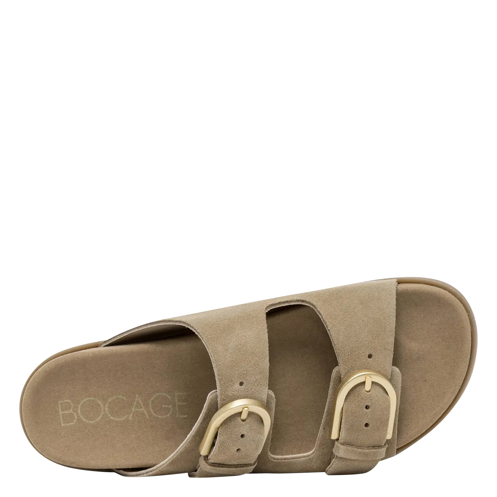 Flache Riemchensandalen aus Leder BOCAGE Beige
