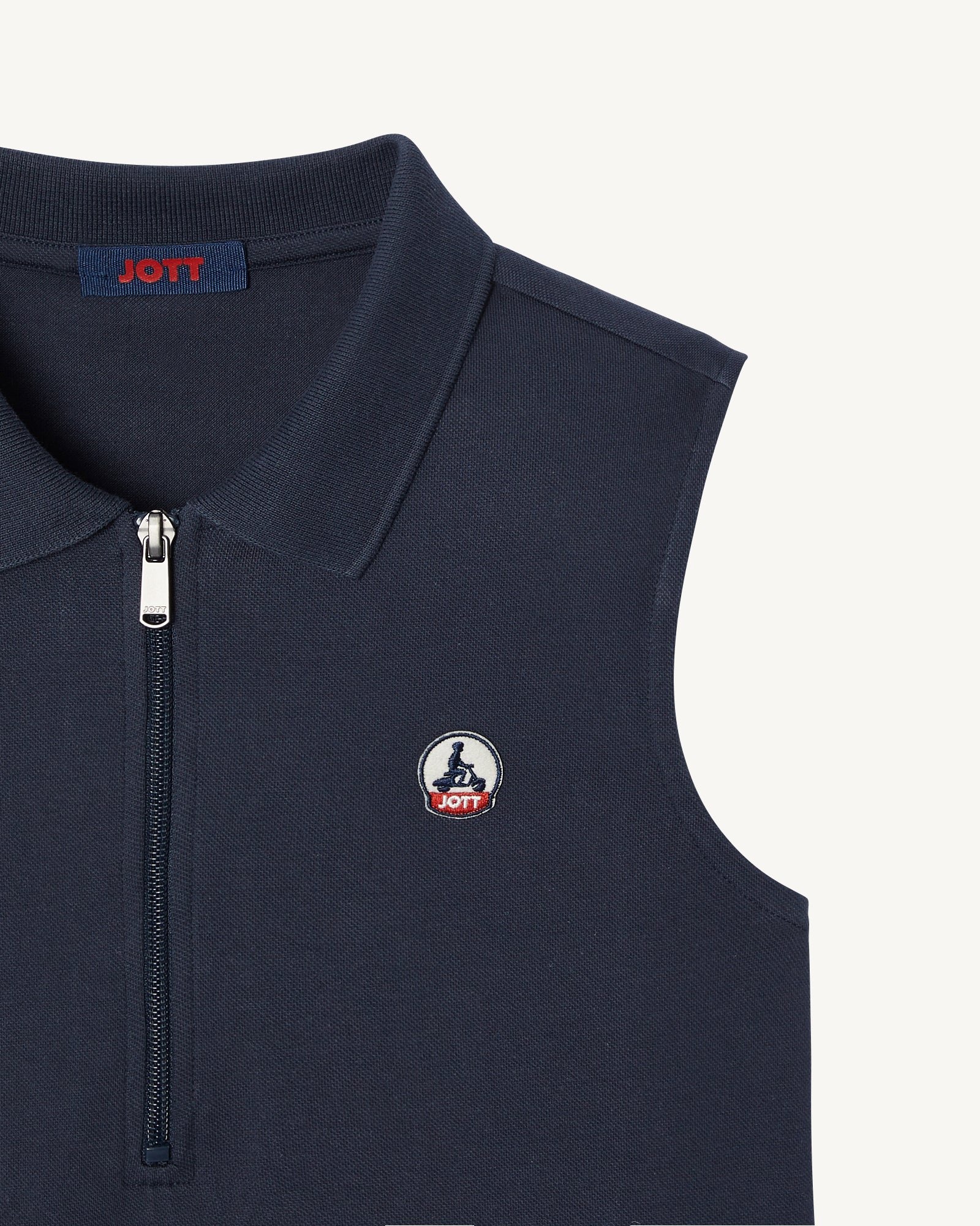 Organic cotton sleeveless polo dress Esmeralda JOTT Blue